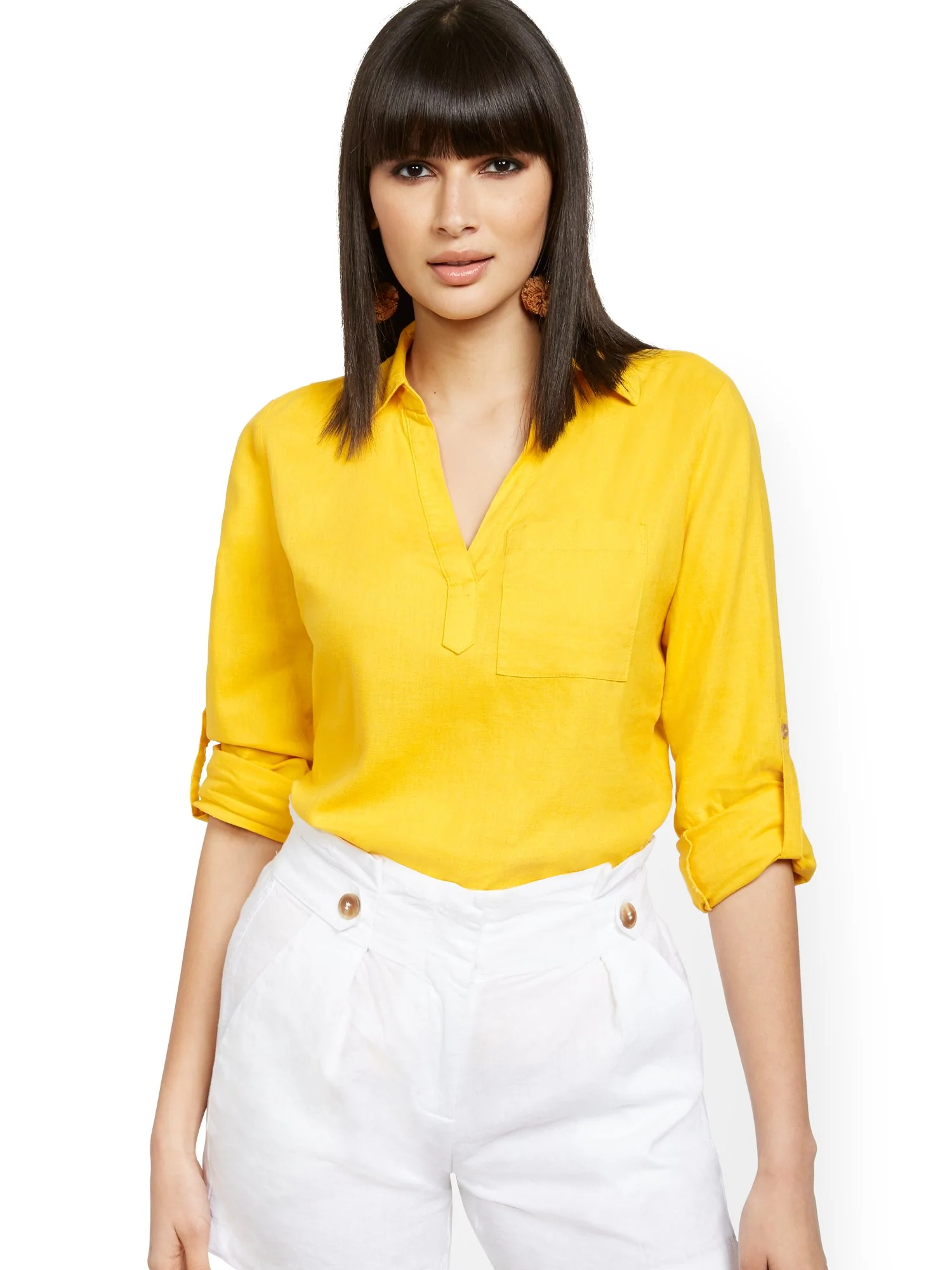 Button-Back Linen Shirt - Image 17