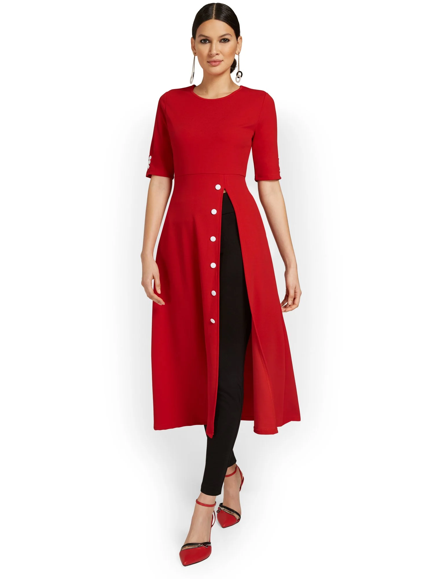 Button-Detail Knit Maxi Top - Image 6