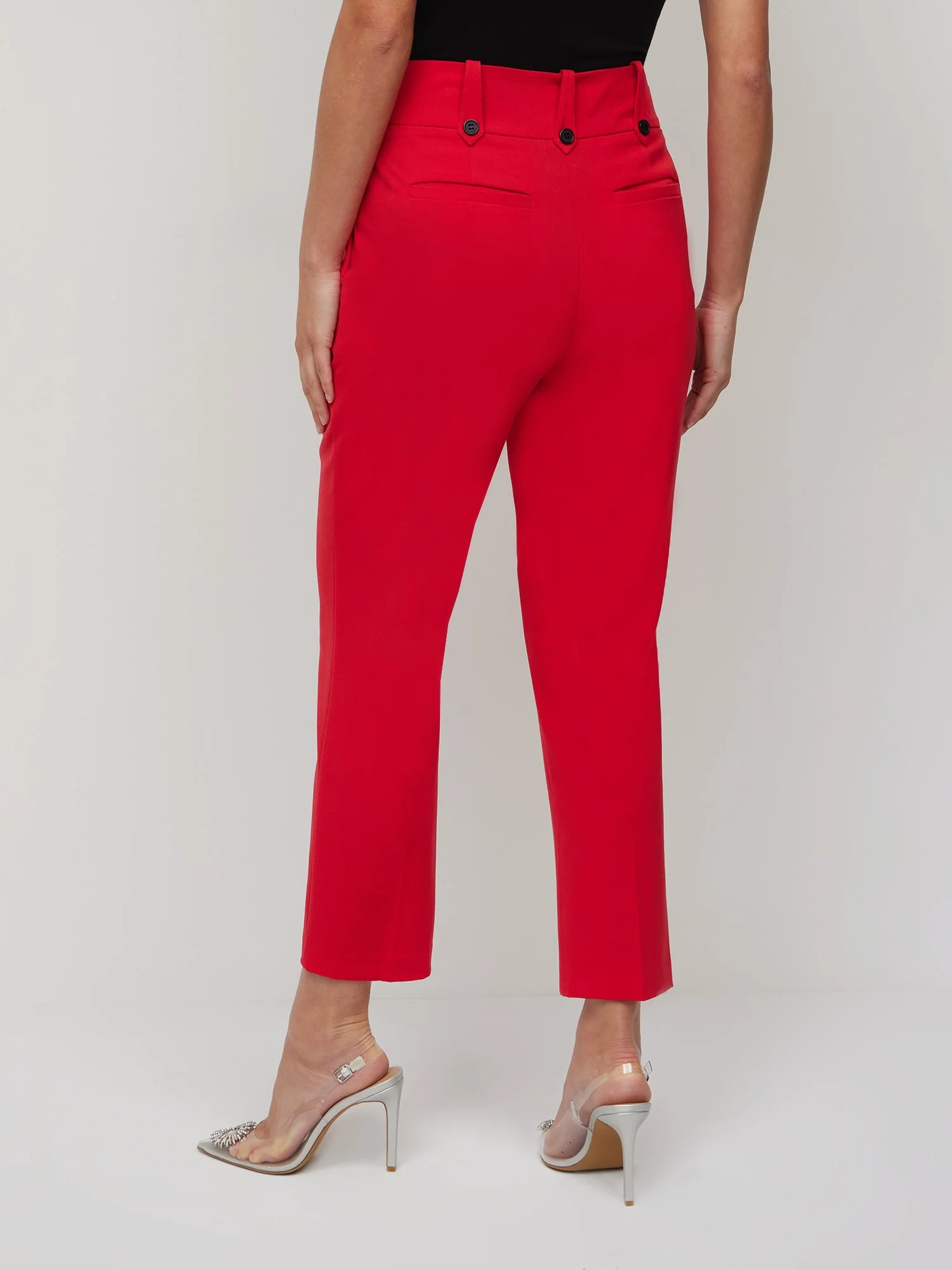 Button-Detailed Slim-Leg Ankle Pant - Image 2