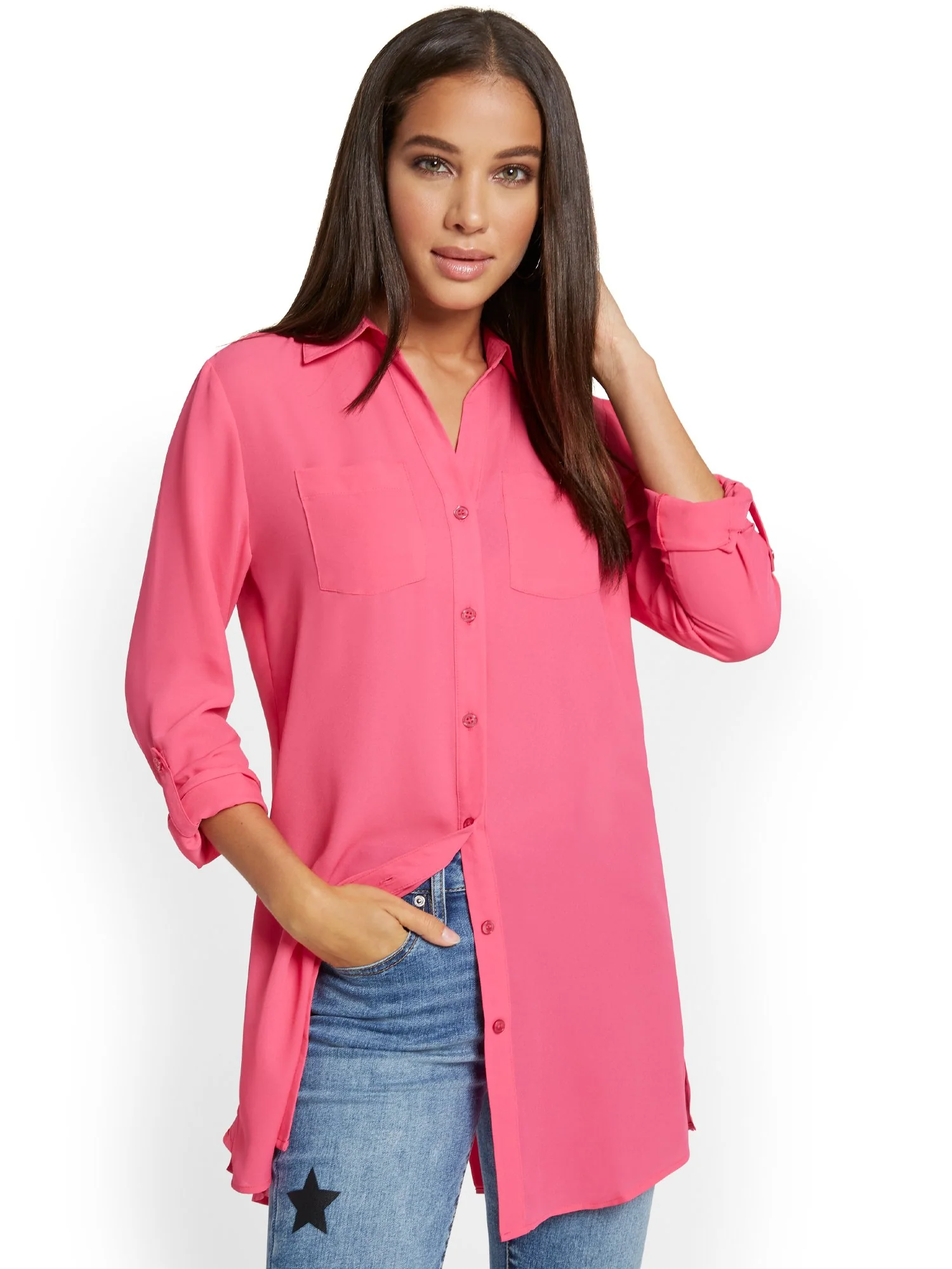 Button-Down Tunic Top - Image 11