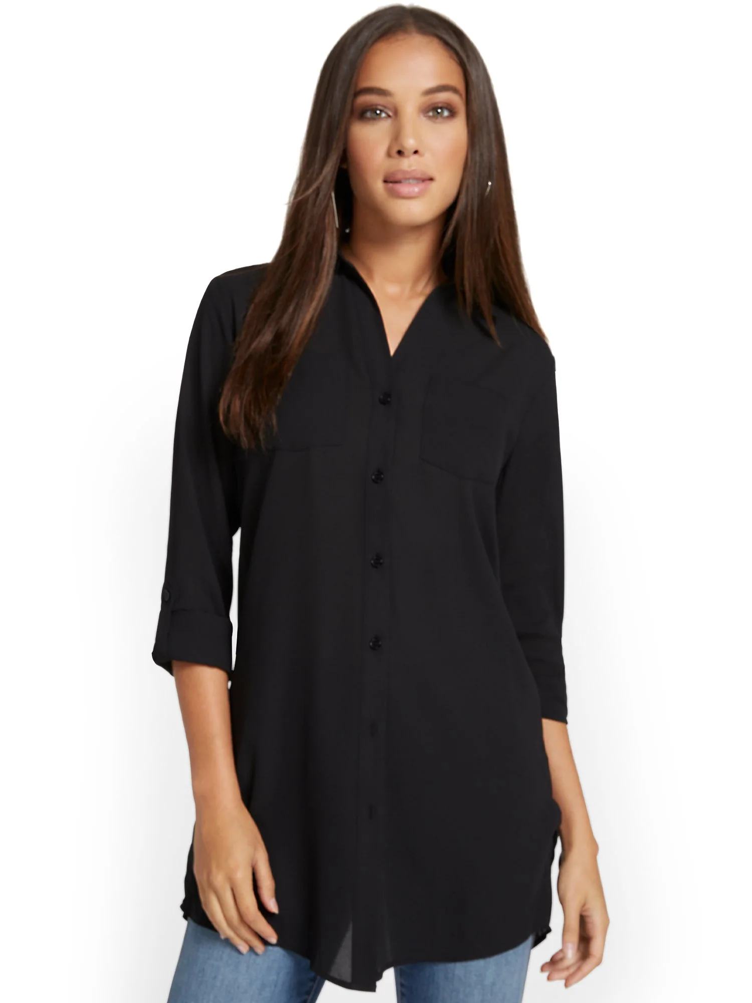 Button-Down Tunic Top - Image 4