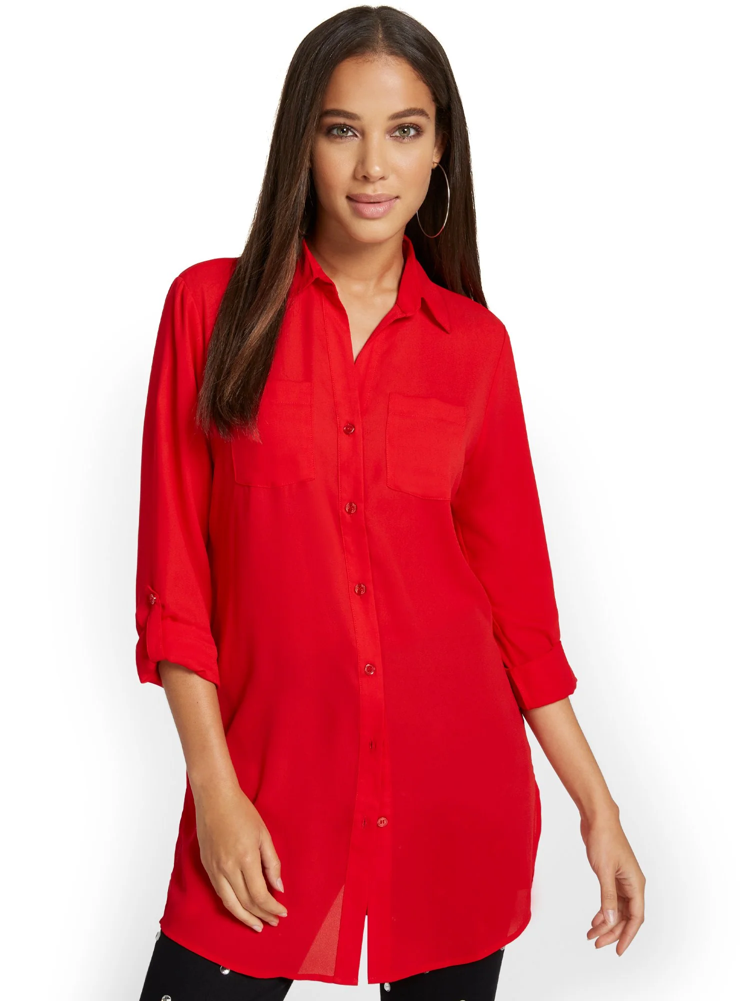 Button-Down Tunic Top - Image 8