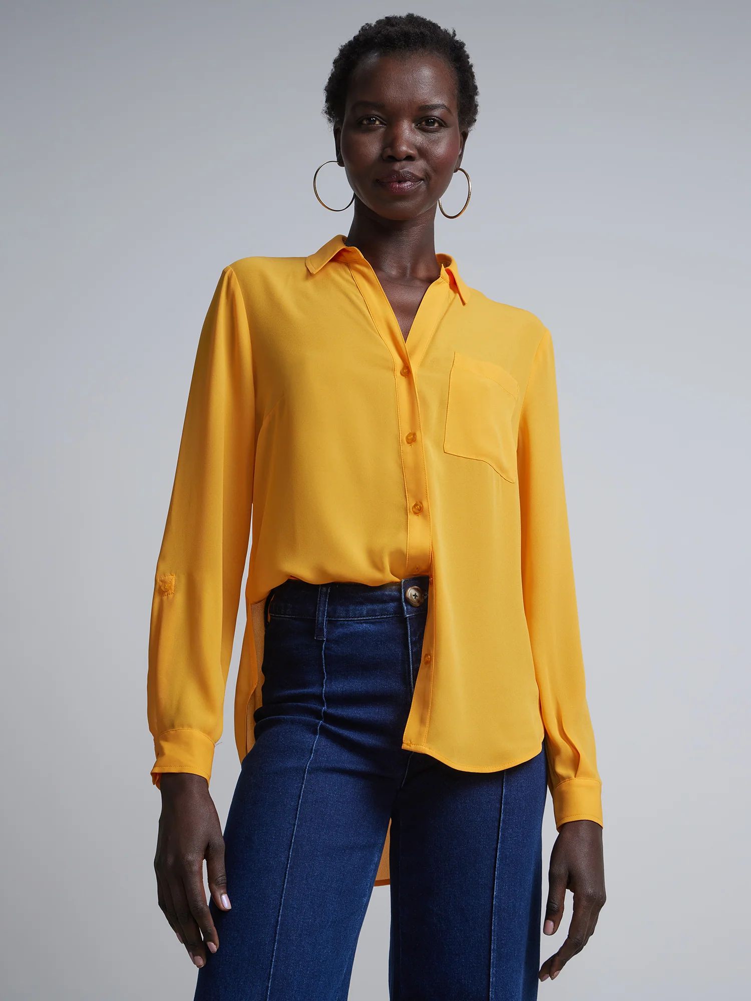 Button-Front Blouse - Image 19