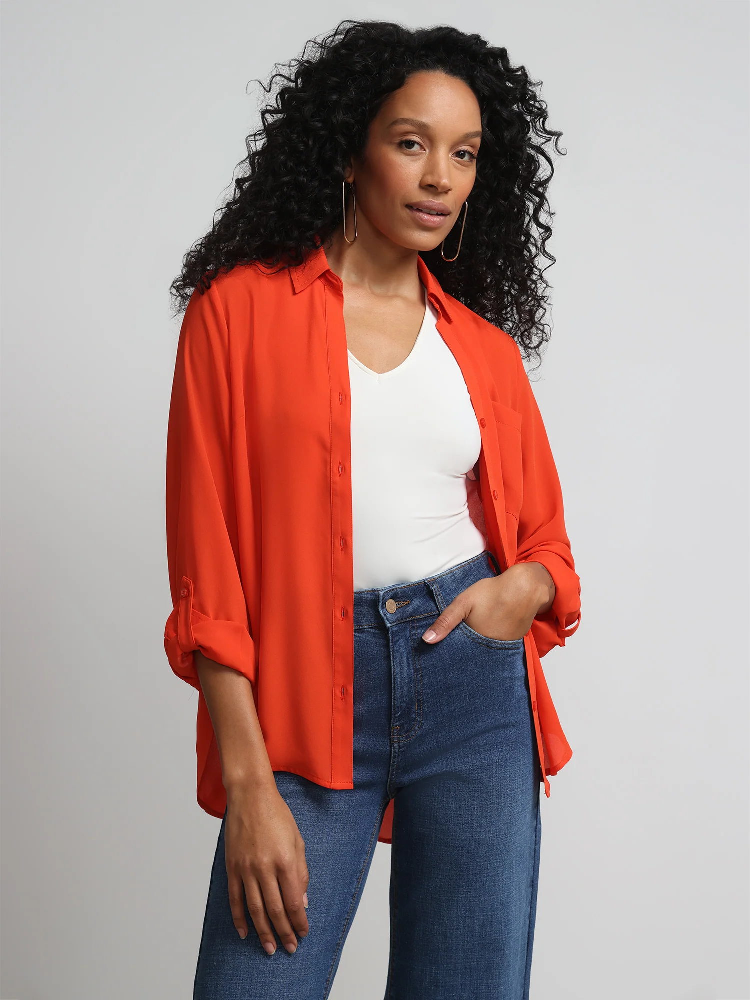 Button-Front Blouse - Image 5