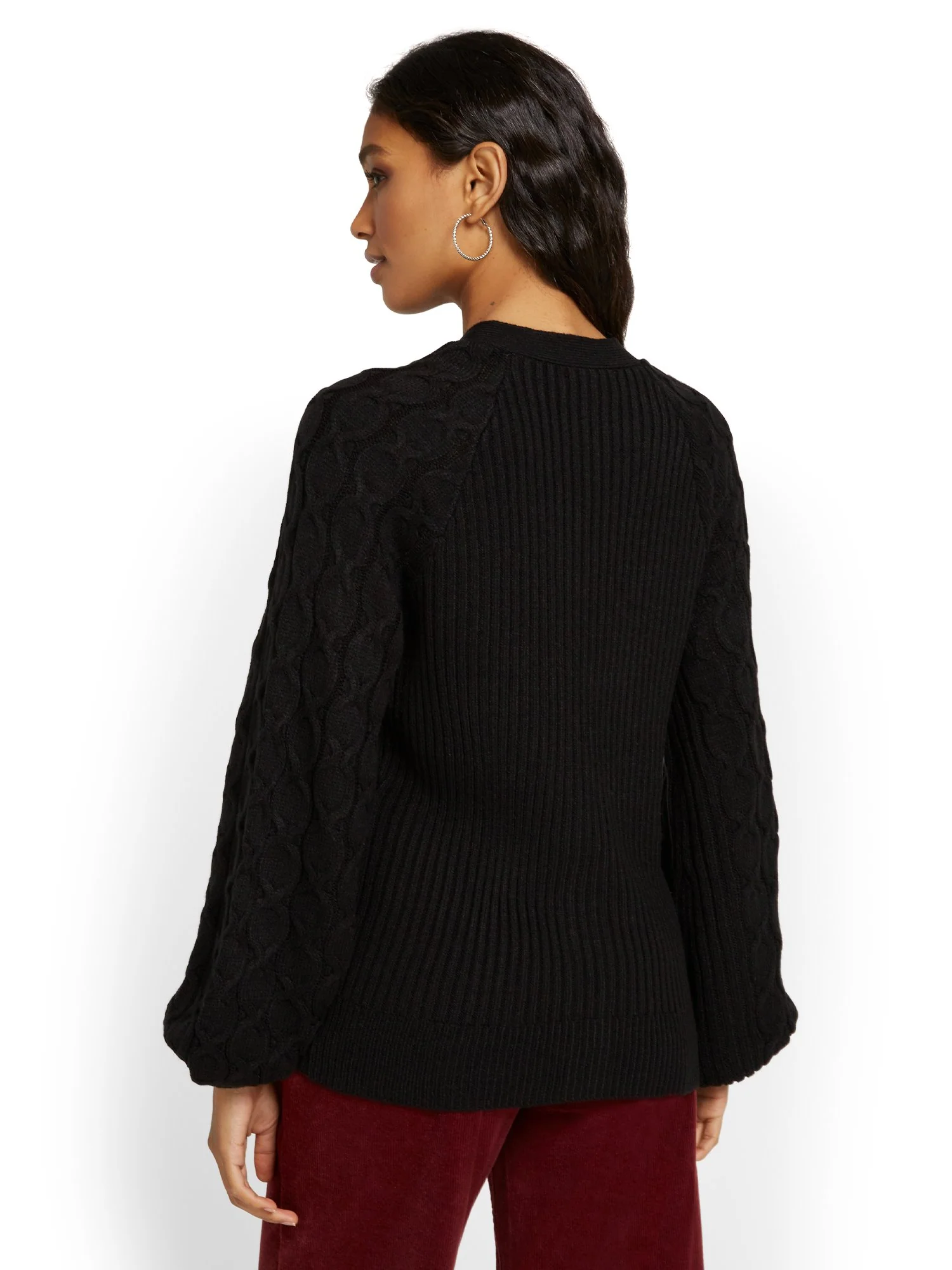 Button-Front Cardigan - Image 3