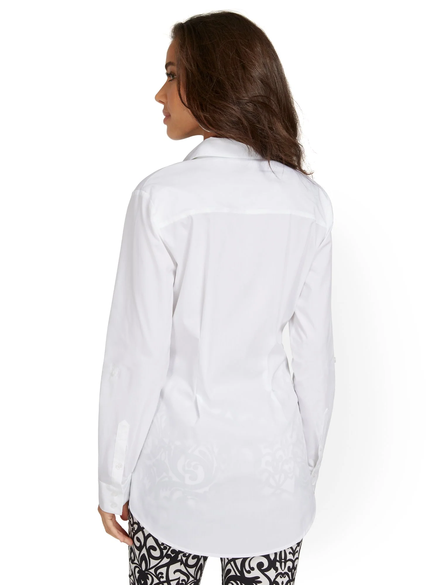 Button-Front Corset Tunic Top - Image 3
