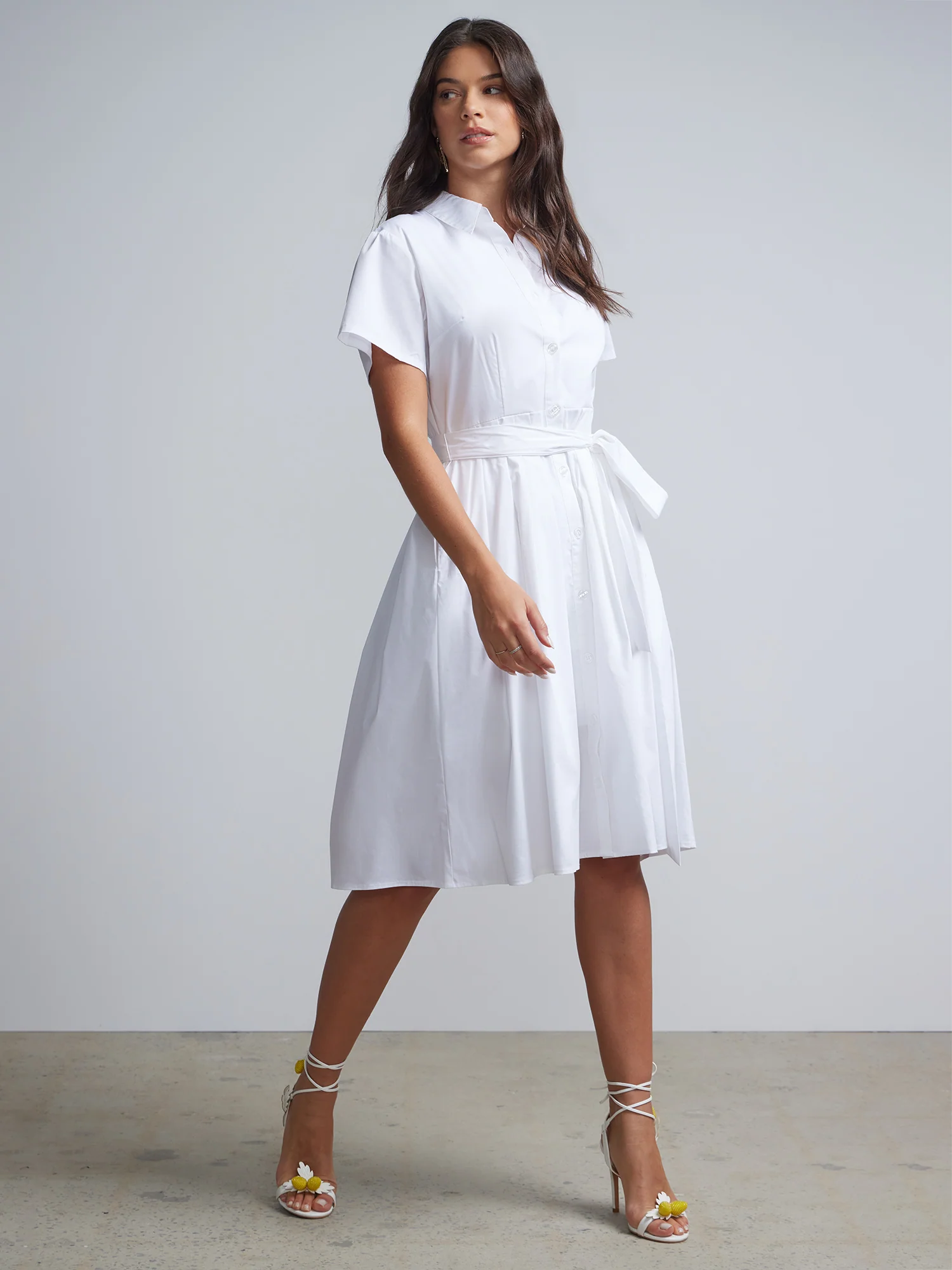 Button-Front Flare Shirtdress - Image 2