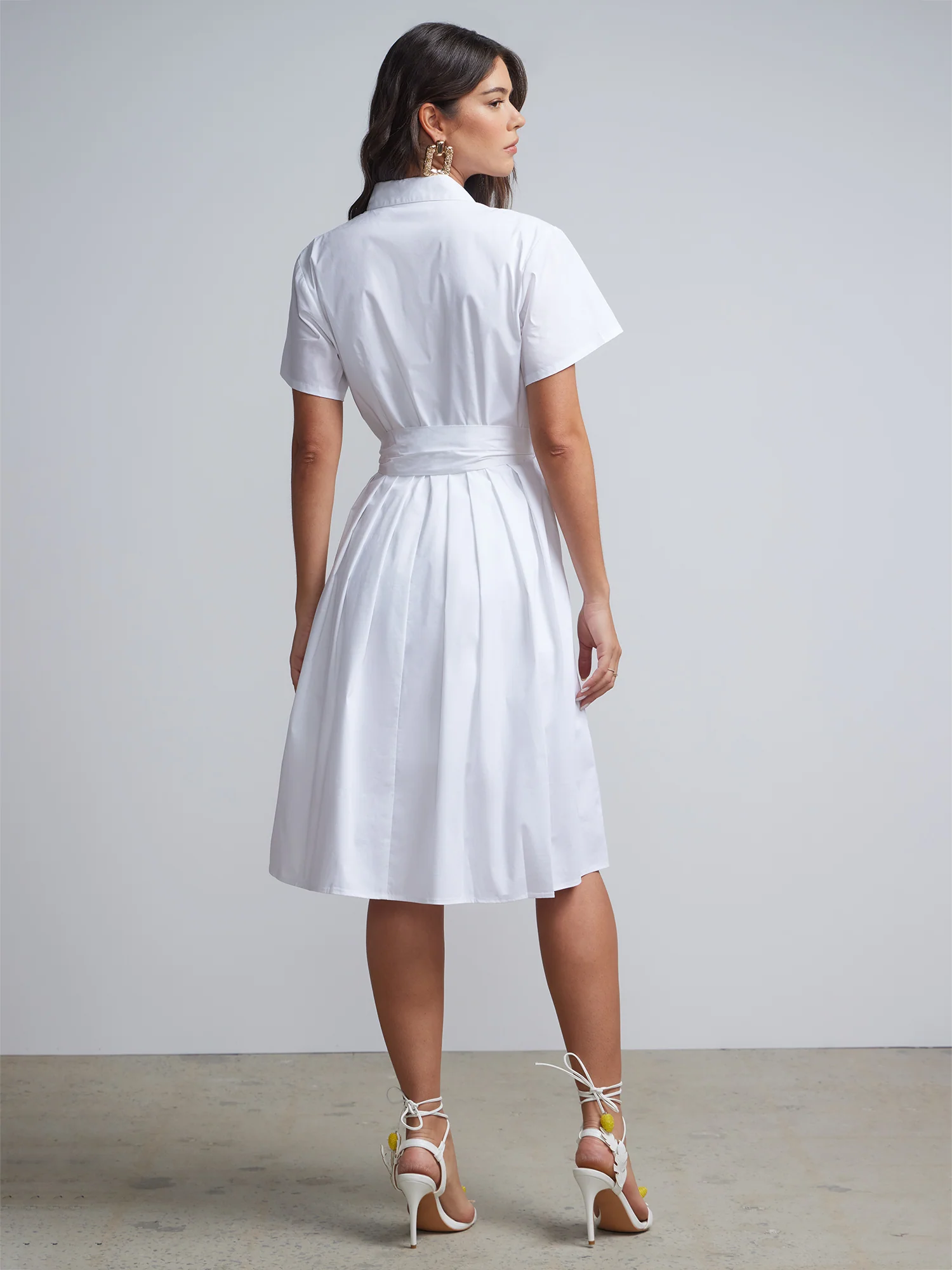 Button-Front Flare Shirtdress - Image 3