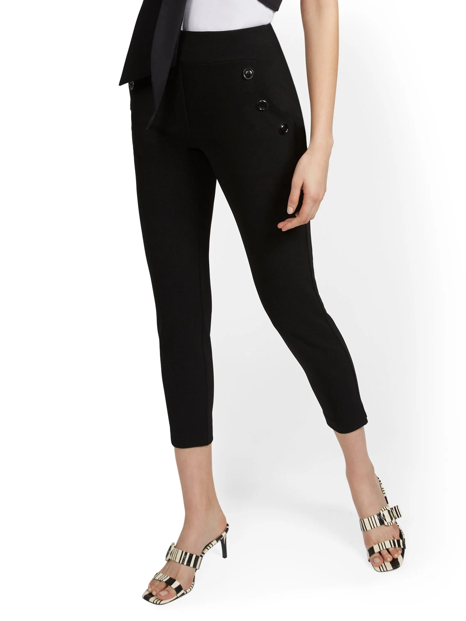 Button-Pocket Ankle Pant