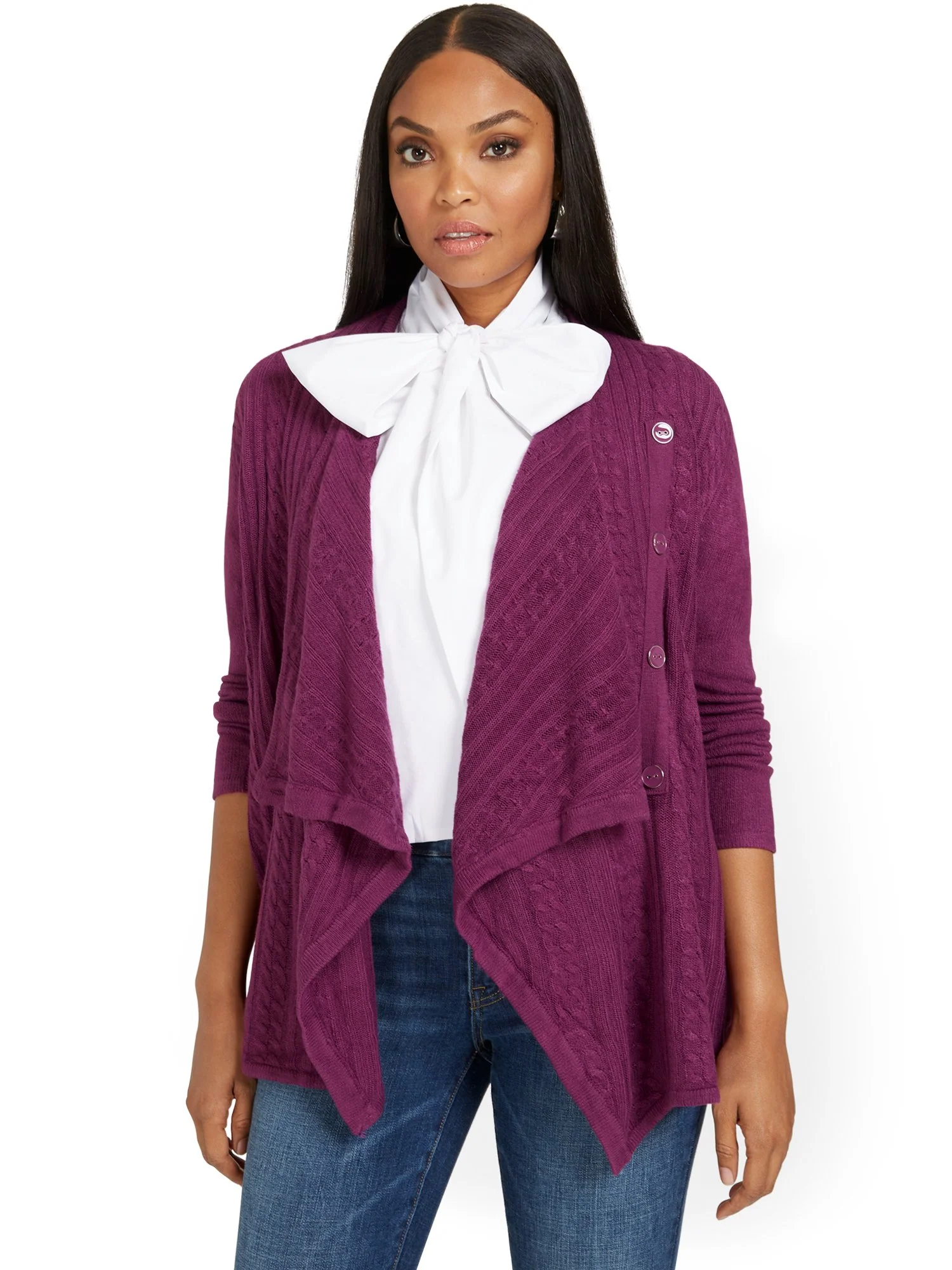 Cable-Knit Flyaway Cardigan - Image 17
