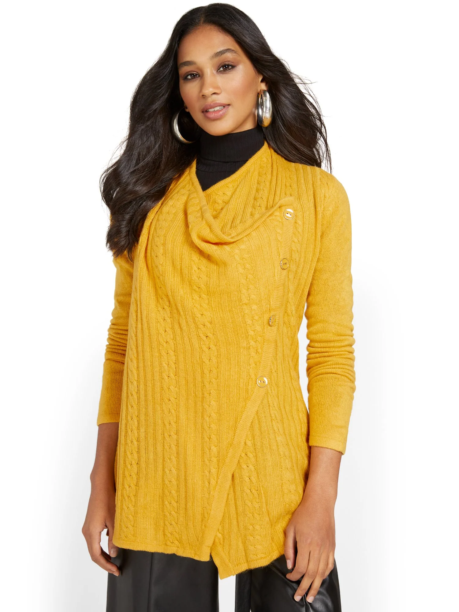 Cable-Knit Flyaway Cardigan - Image 20