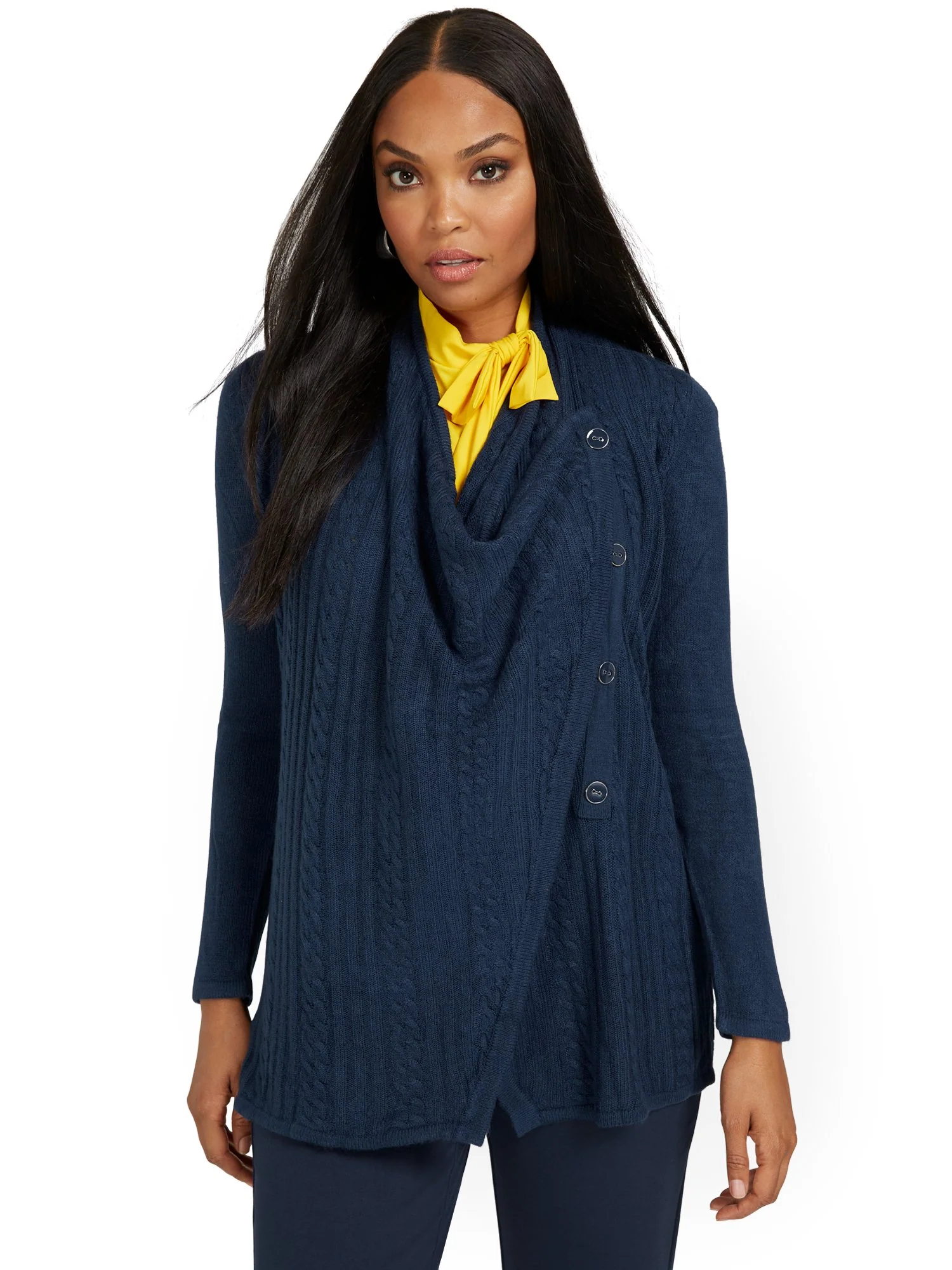 Cable-Knit Flyaway Cardigan - Image 7