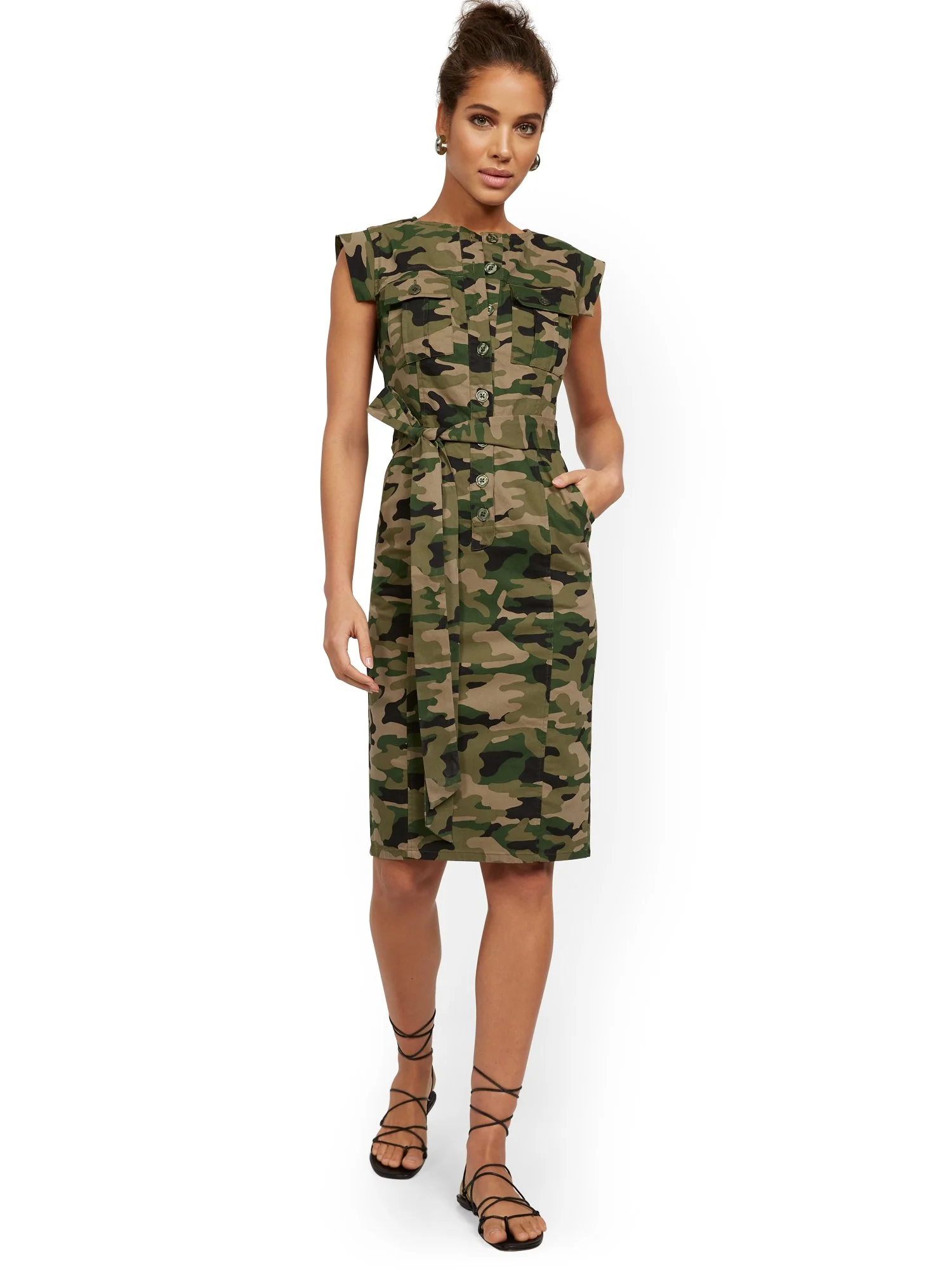 Camo-Print Utility Dress - Image 2