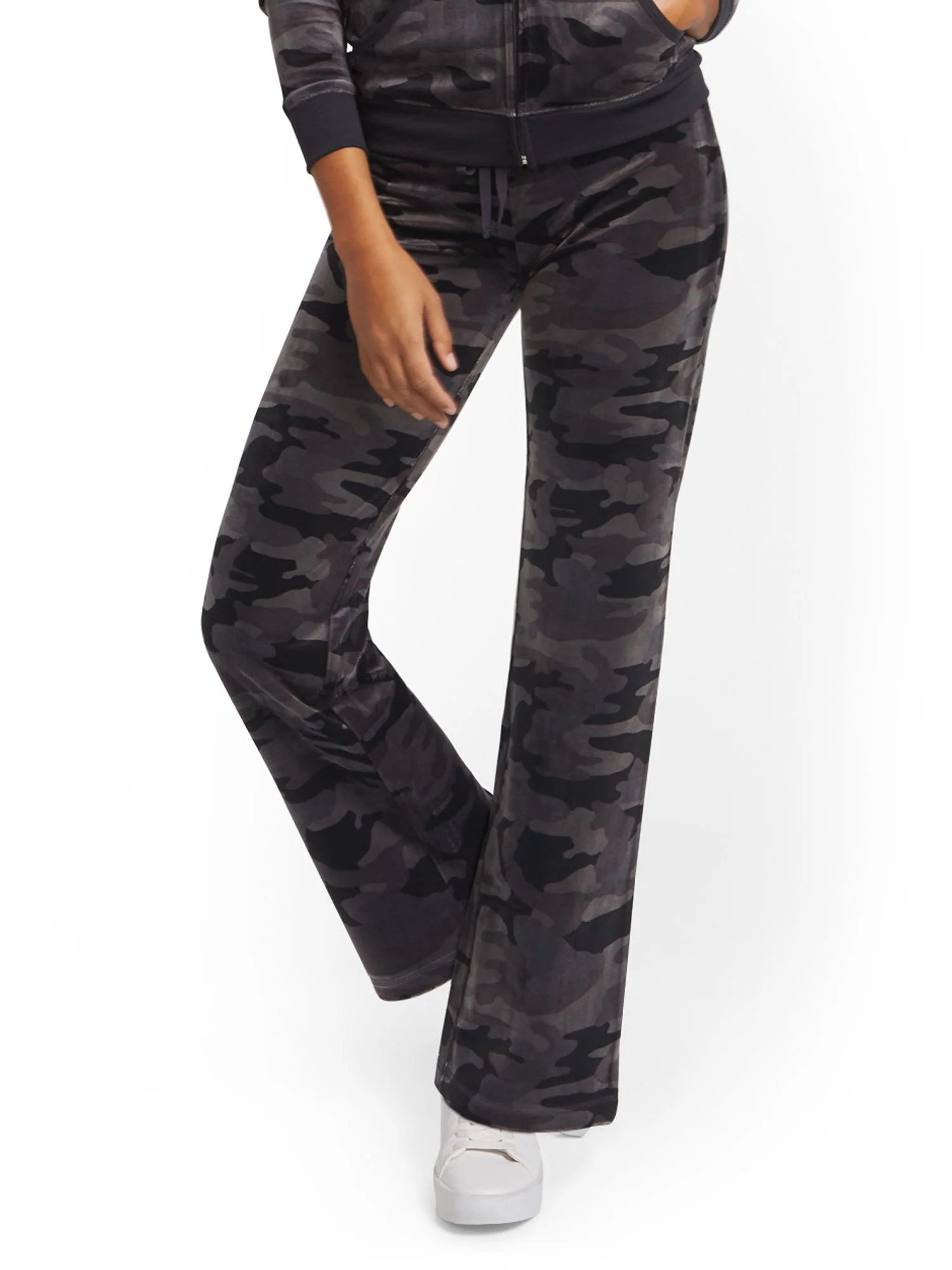 Camo-Print Velour Straight-Leg Pant - Dreamy Velour Collection - Image 6