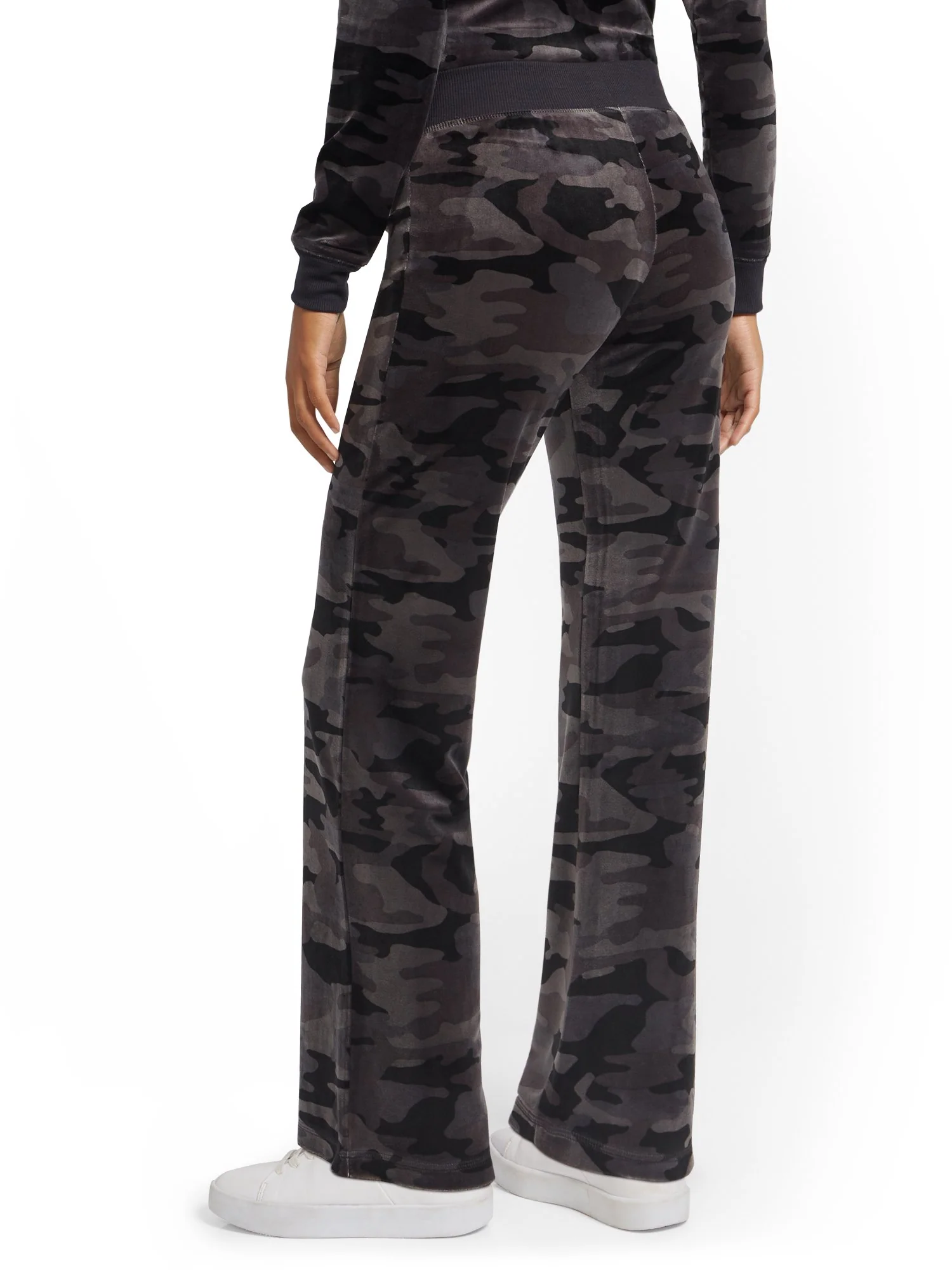 Camo-Print Velour Straight-Leg Pant - Dreamy Velour Collection - Image 7