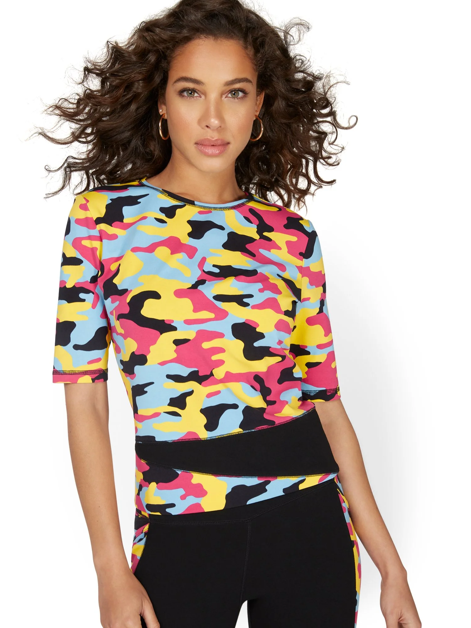 Camo-Print Yoga Top - Image 2