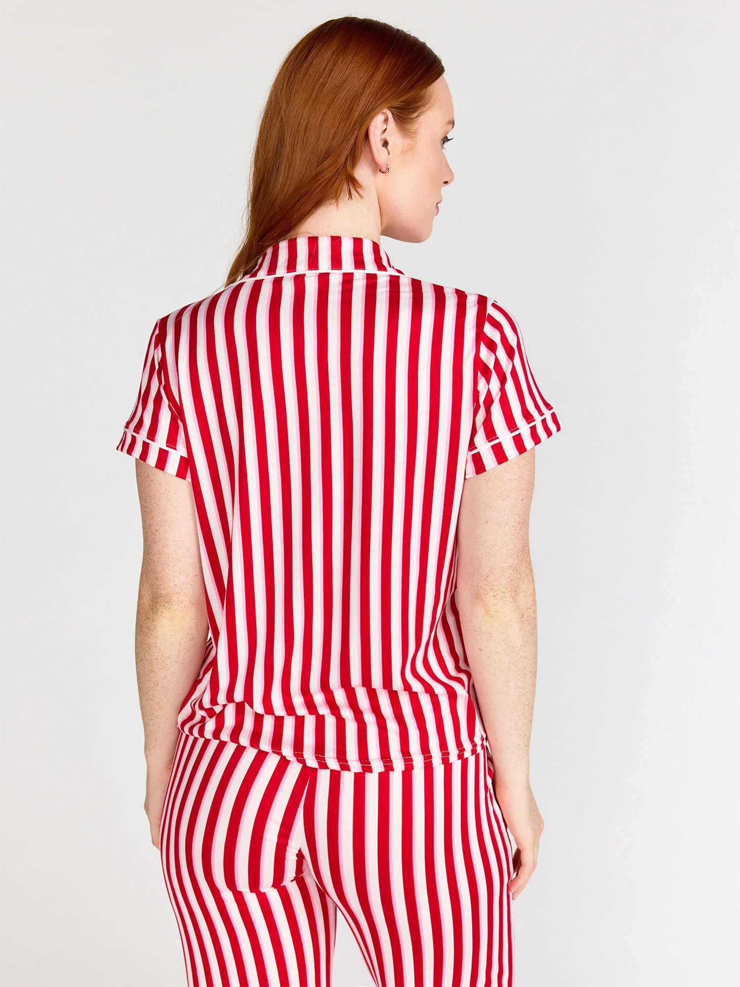 Hello Mello Candy Cane Stripe Holiday Pajama Top - Brands We Love - Image 4