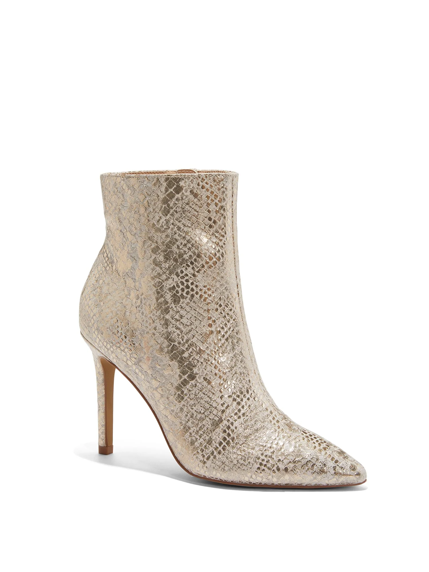 Carmen High-Heel Bootie - Metallic Snake-Print - Image 2
