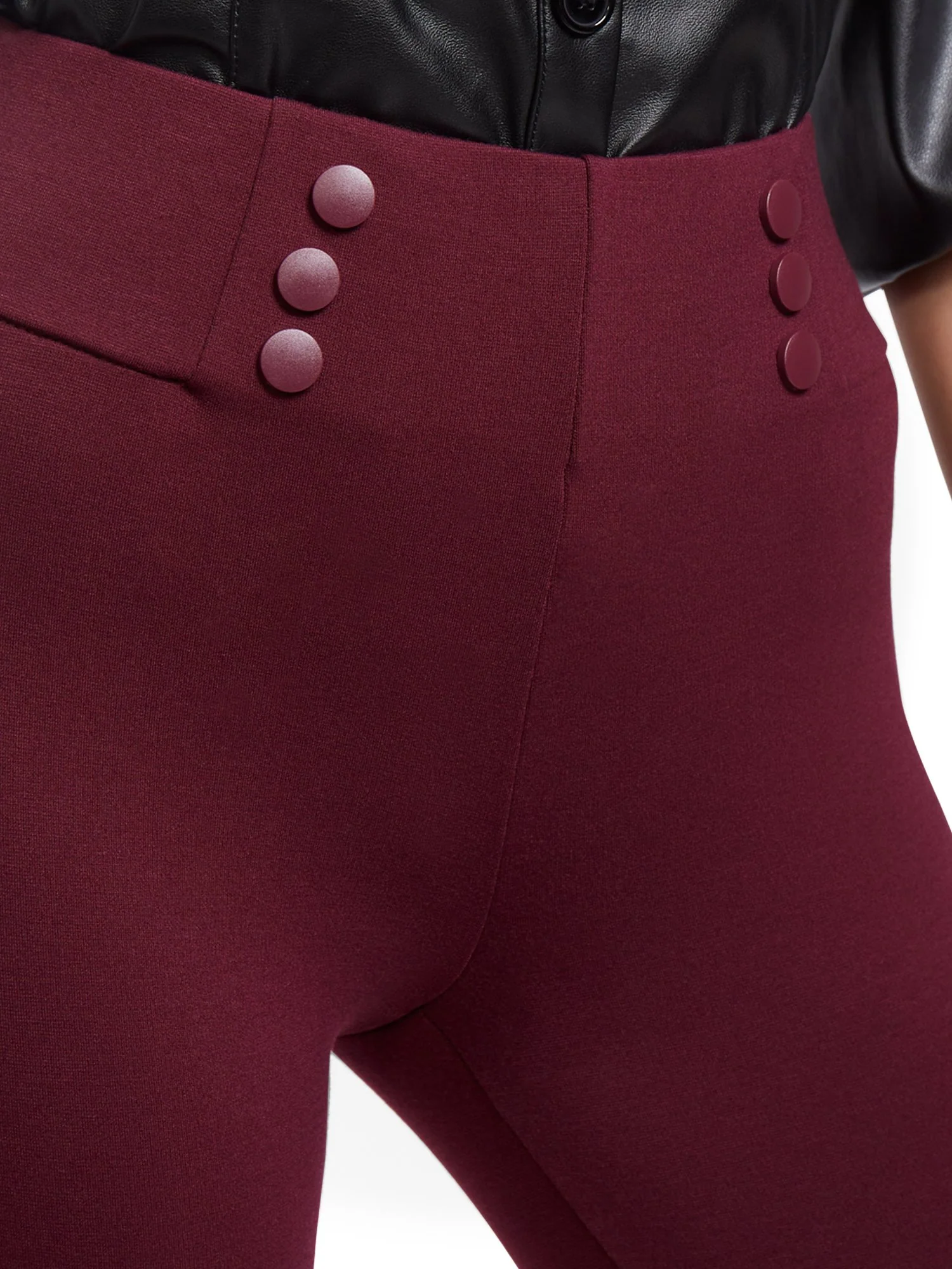 Carrie Button-Front Pull-On Ankle Pant - Image 8