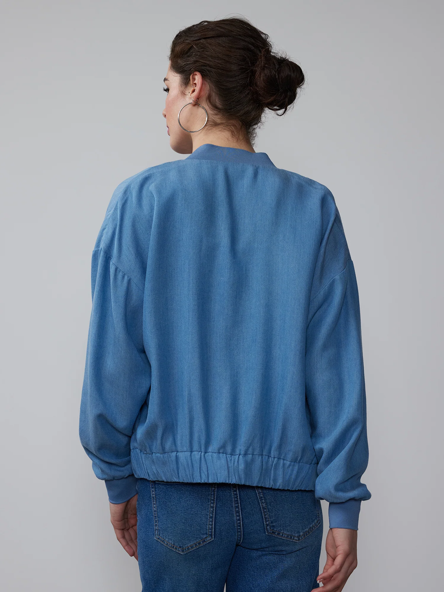 Chambray Bomber Jacket - Image 3