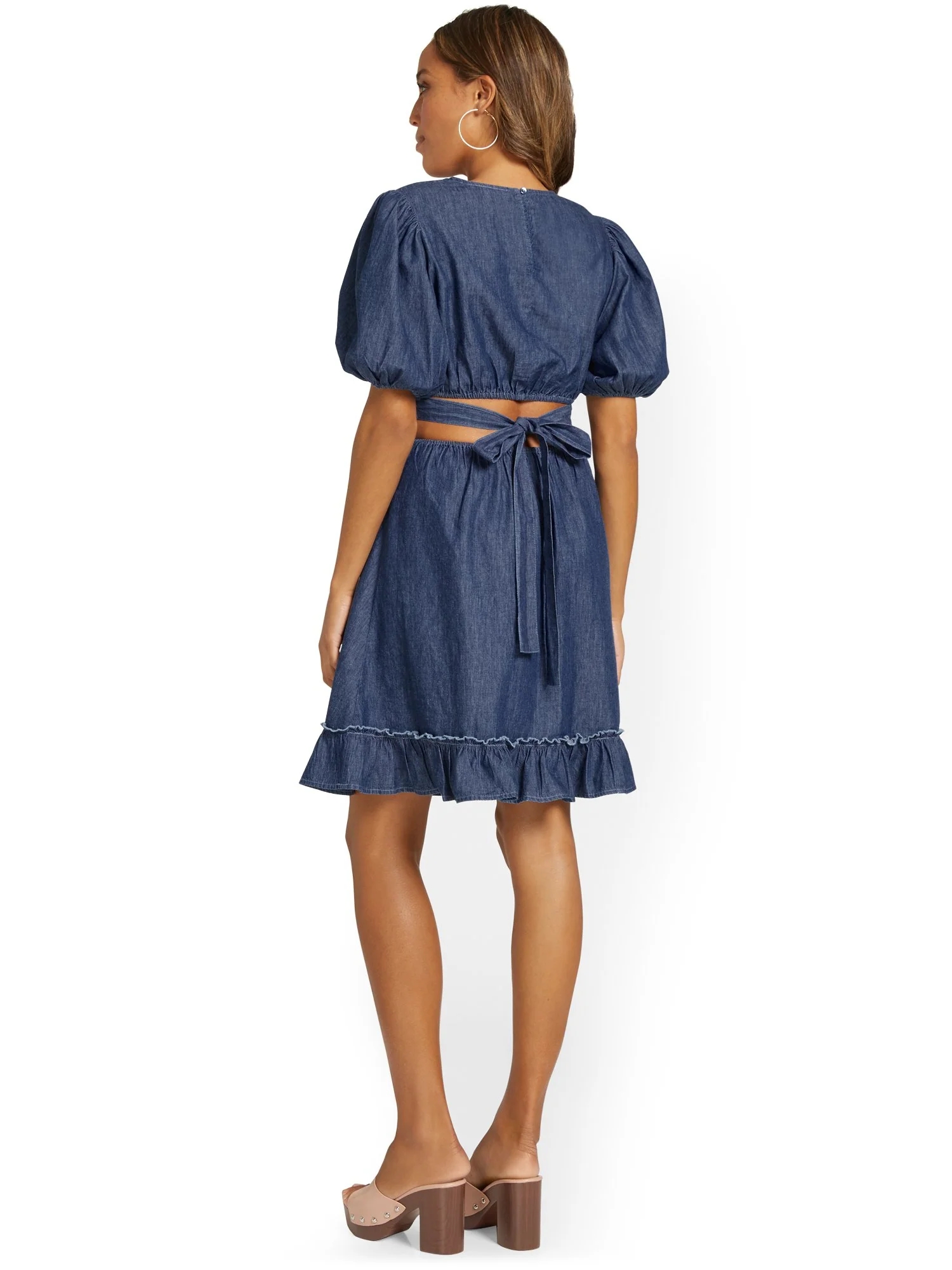 Chambray Cut-Out Dress - Image 3