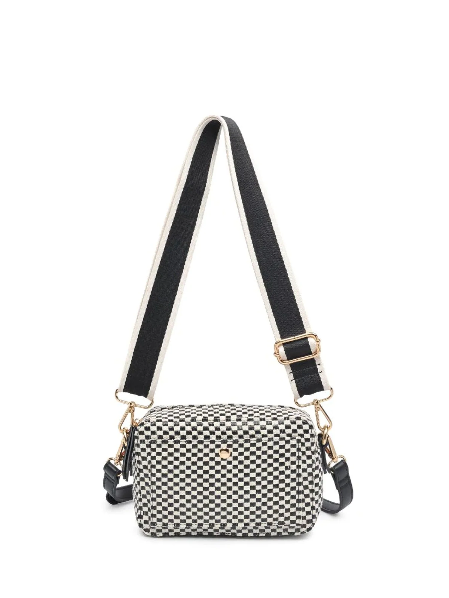American Fashion Accessories Check-Woven Crossbody Bag - Brands We Love