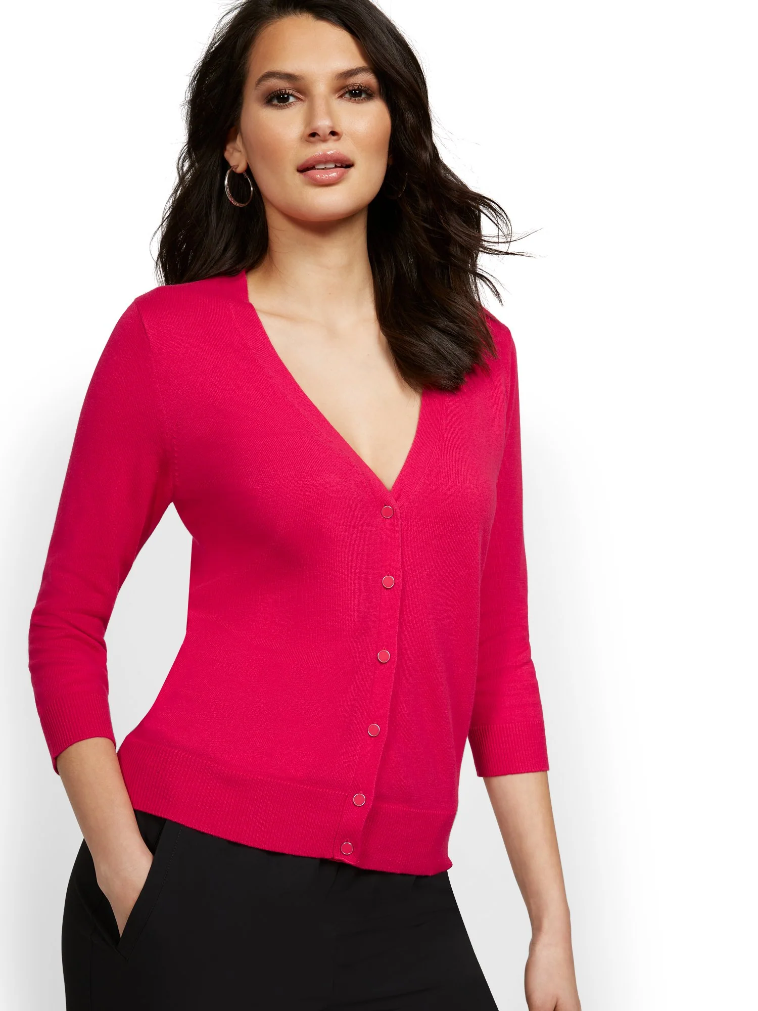 Chelsea V-Neck Cardigan - 7th Avenue - Image 26