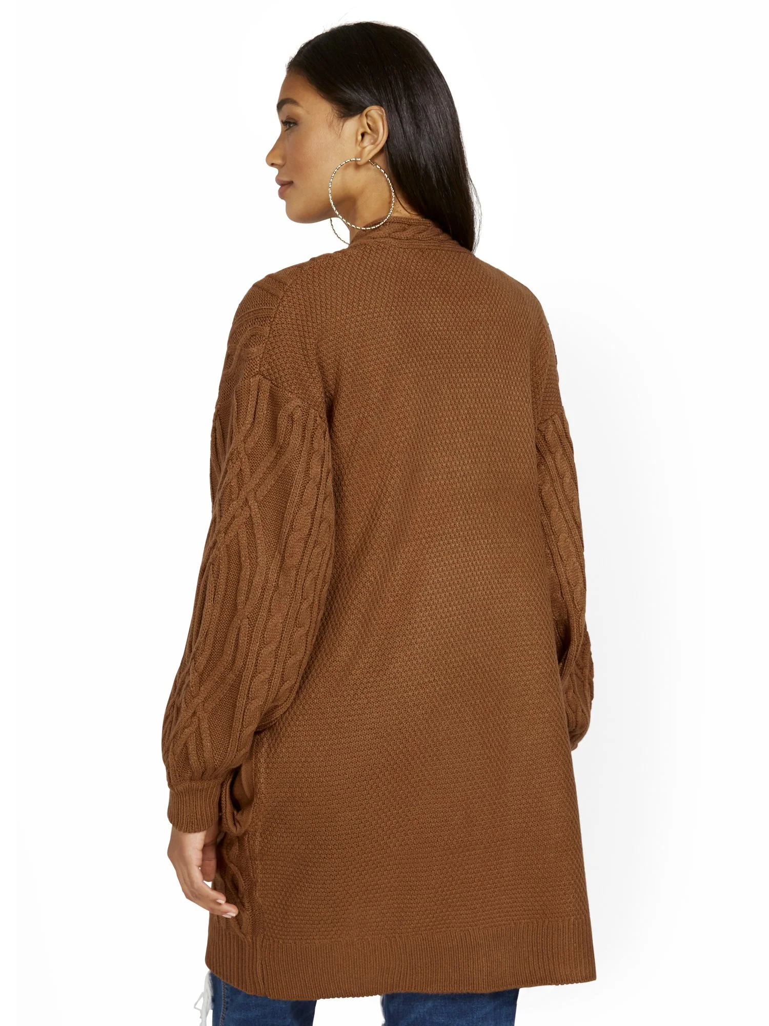 Chunky Cable-Knit Cardigan - Image 6