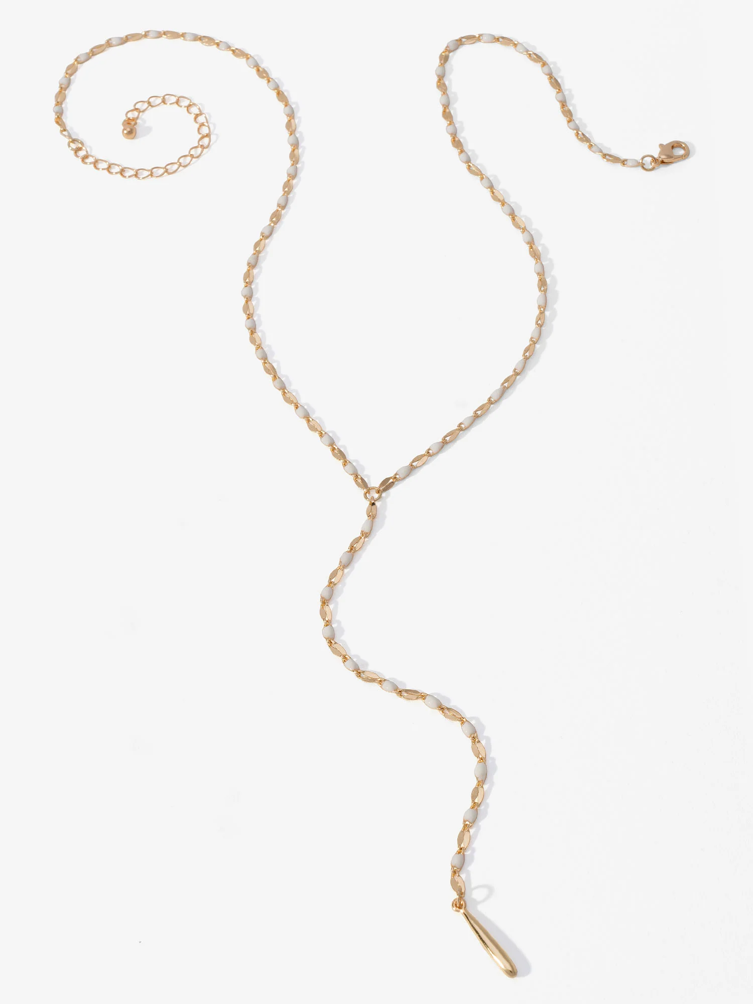 Coated Metal Drop Necklace - Image 3