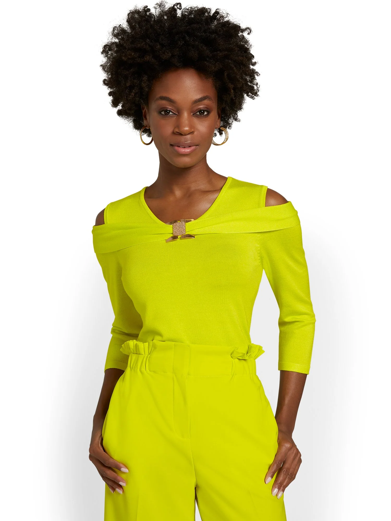 Cold-Shoulder Pullover Sweater - Image 6