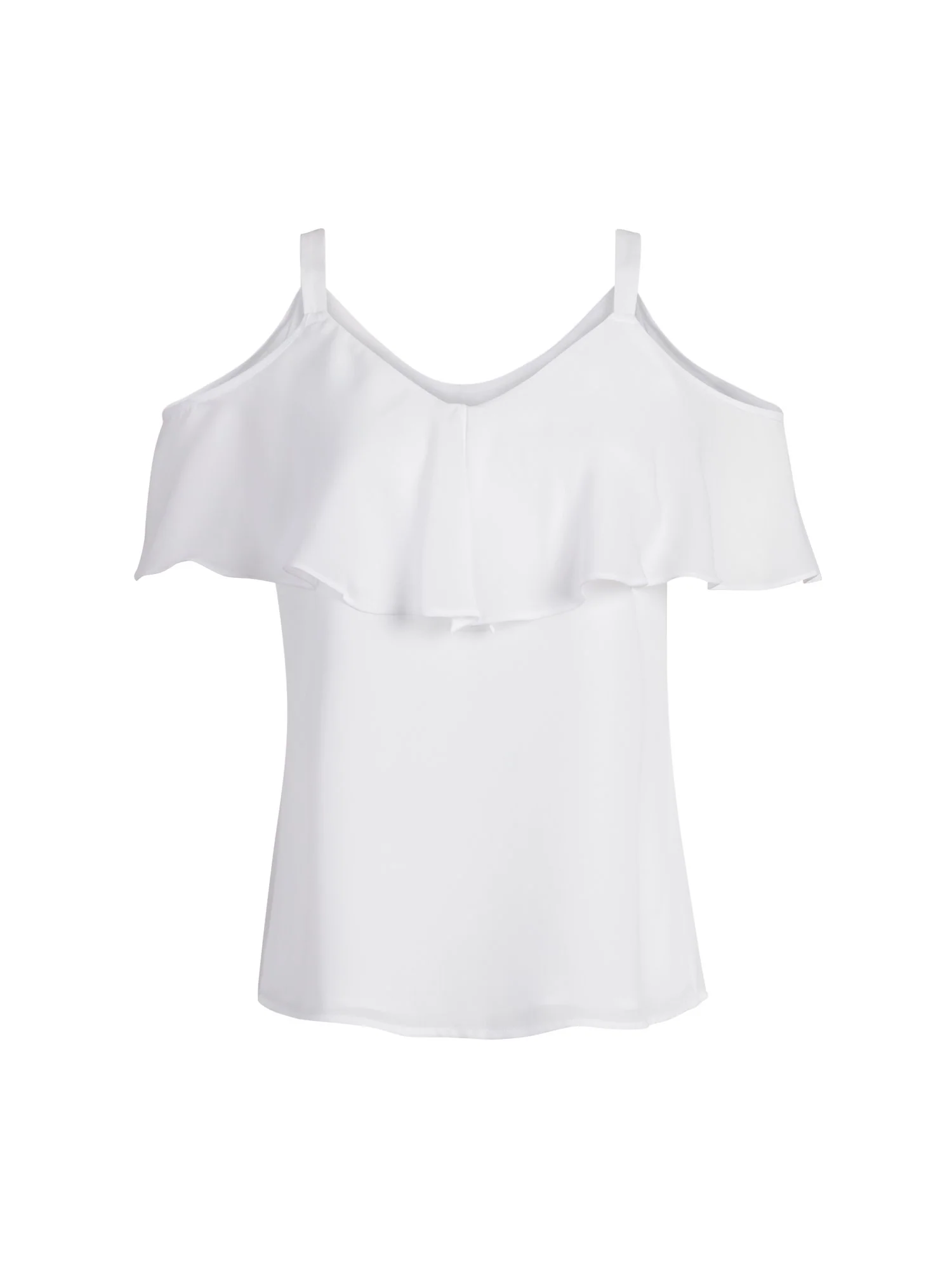 Cold-Shoulder Ruffle Top - 7th Avenue
