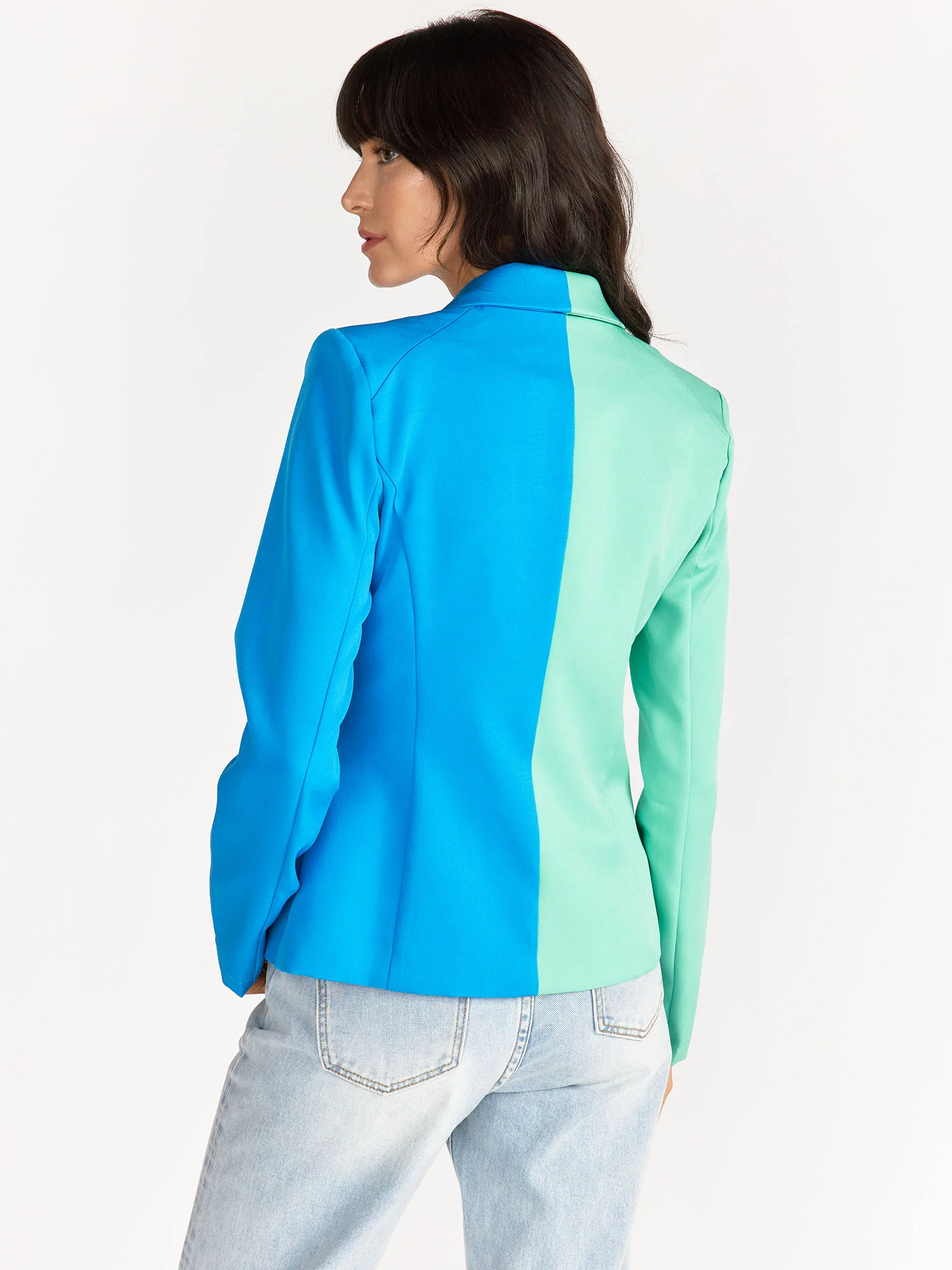 DO+ BE Long Sleeve Double Breasted Colorblock Blazer - Brands We Love - Image 3