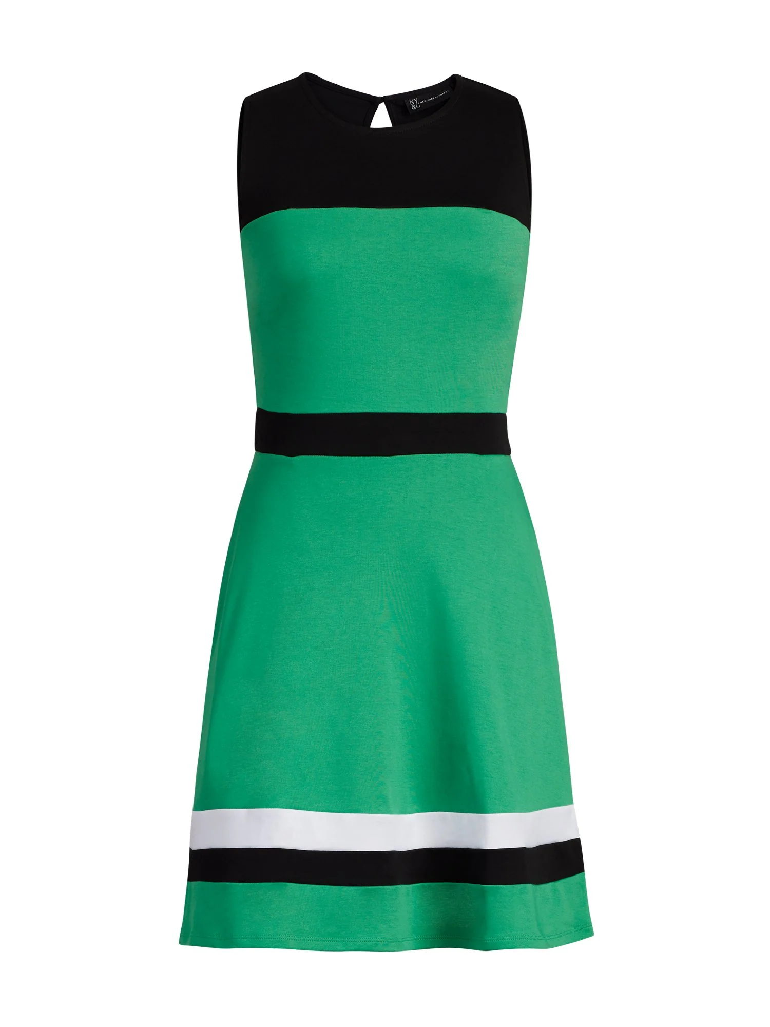 Colorblock Cotton Fit and Flare Dress - Image 8