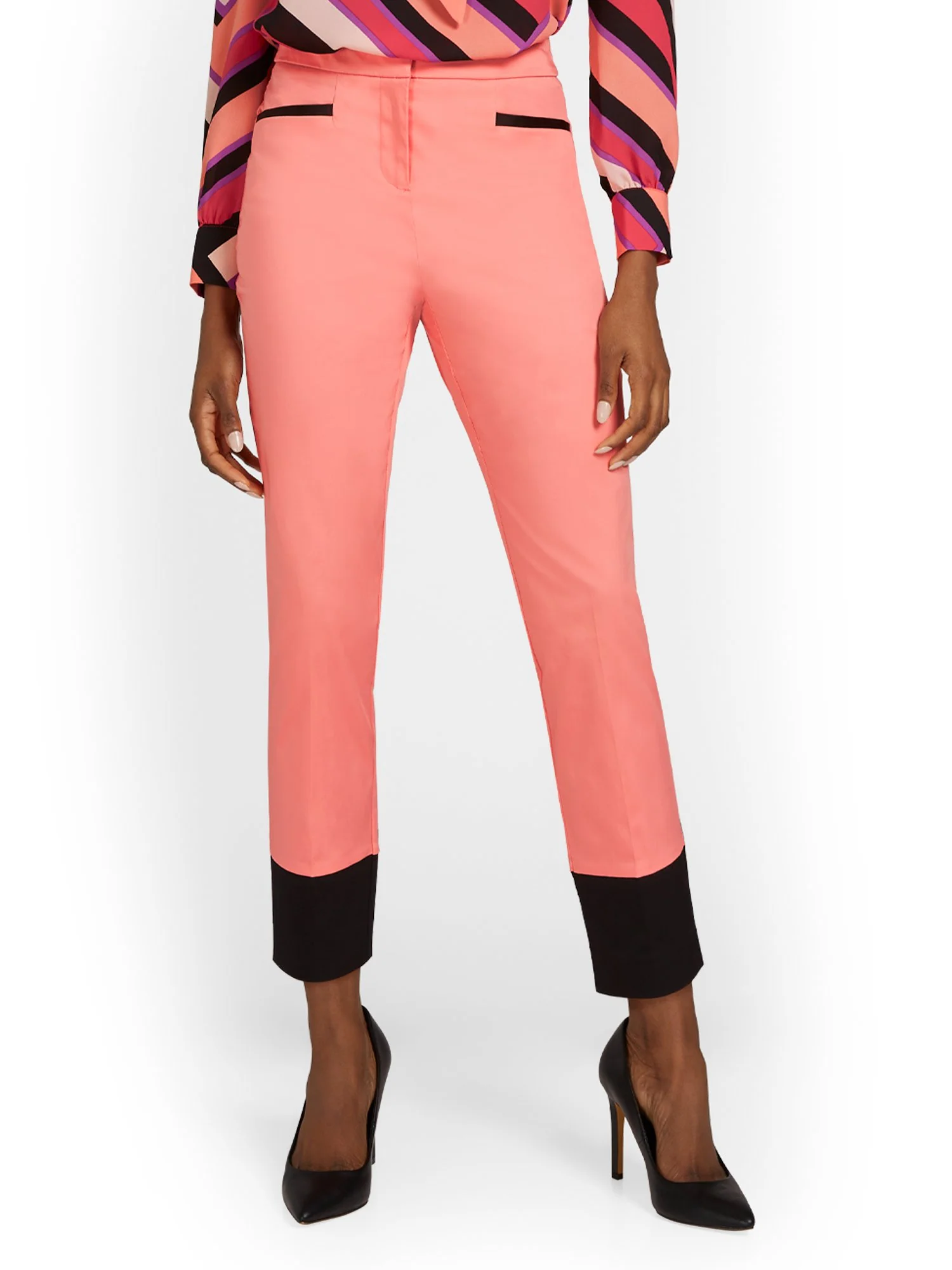 Colorblock Cuffed Ankle Pant - Image 2