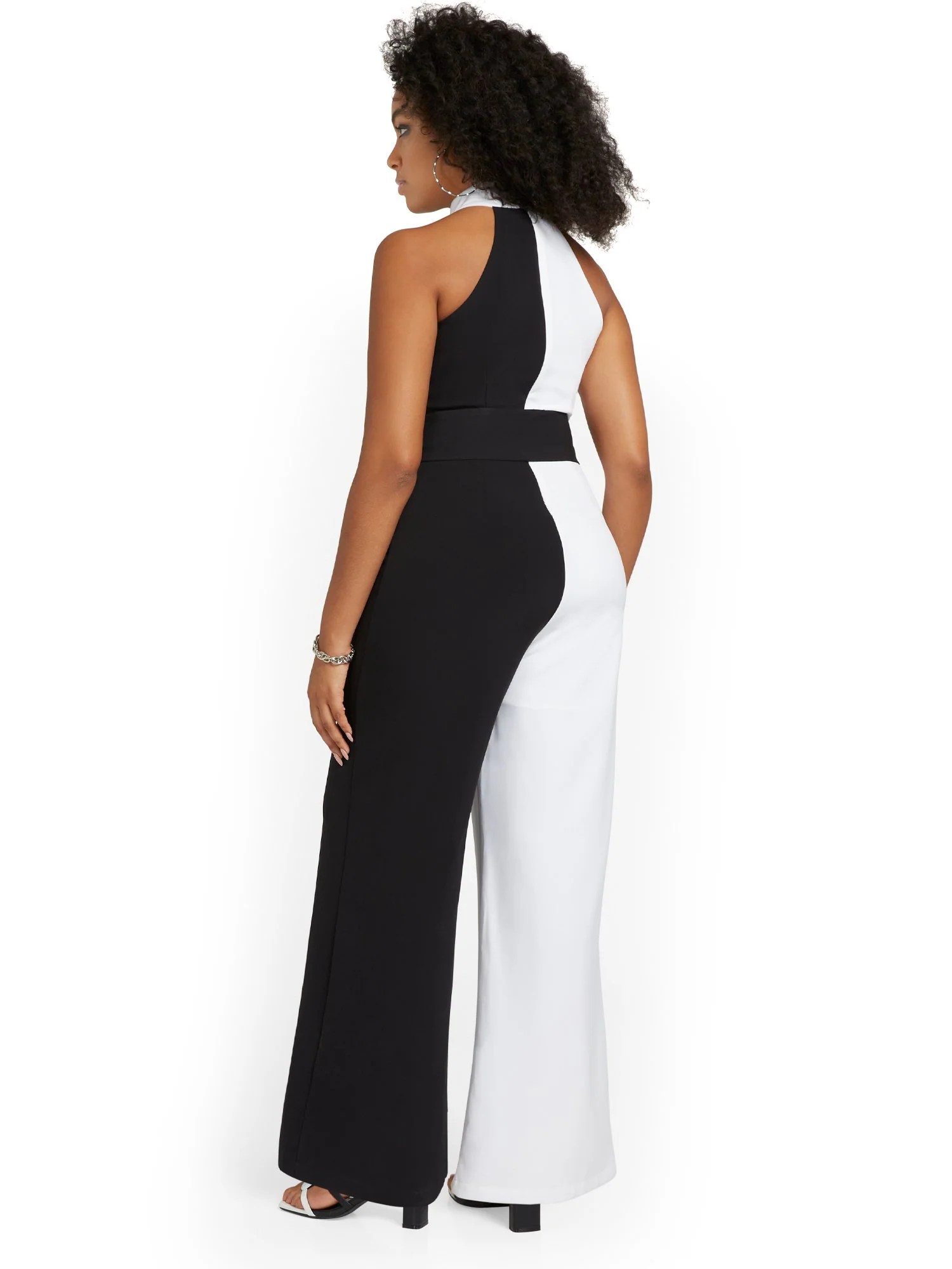 Colorblock Halterneck Jumpsuit - Image 3