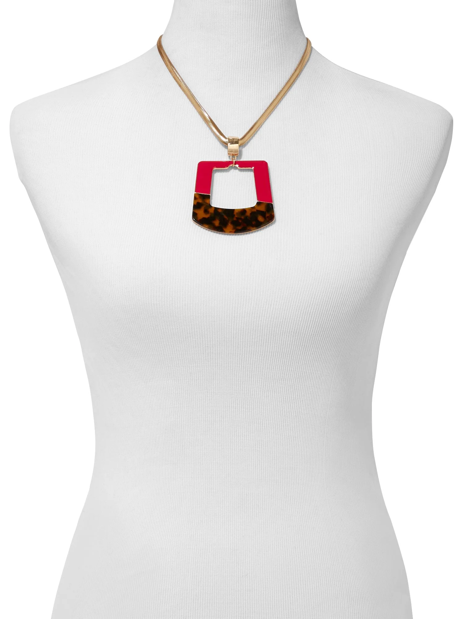 Colorblock Pendant Necklace - Image 2