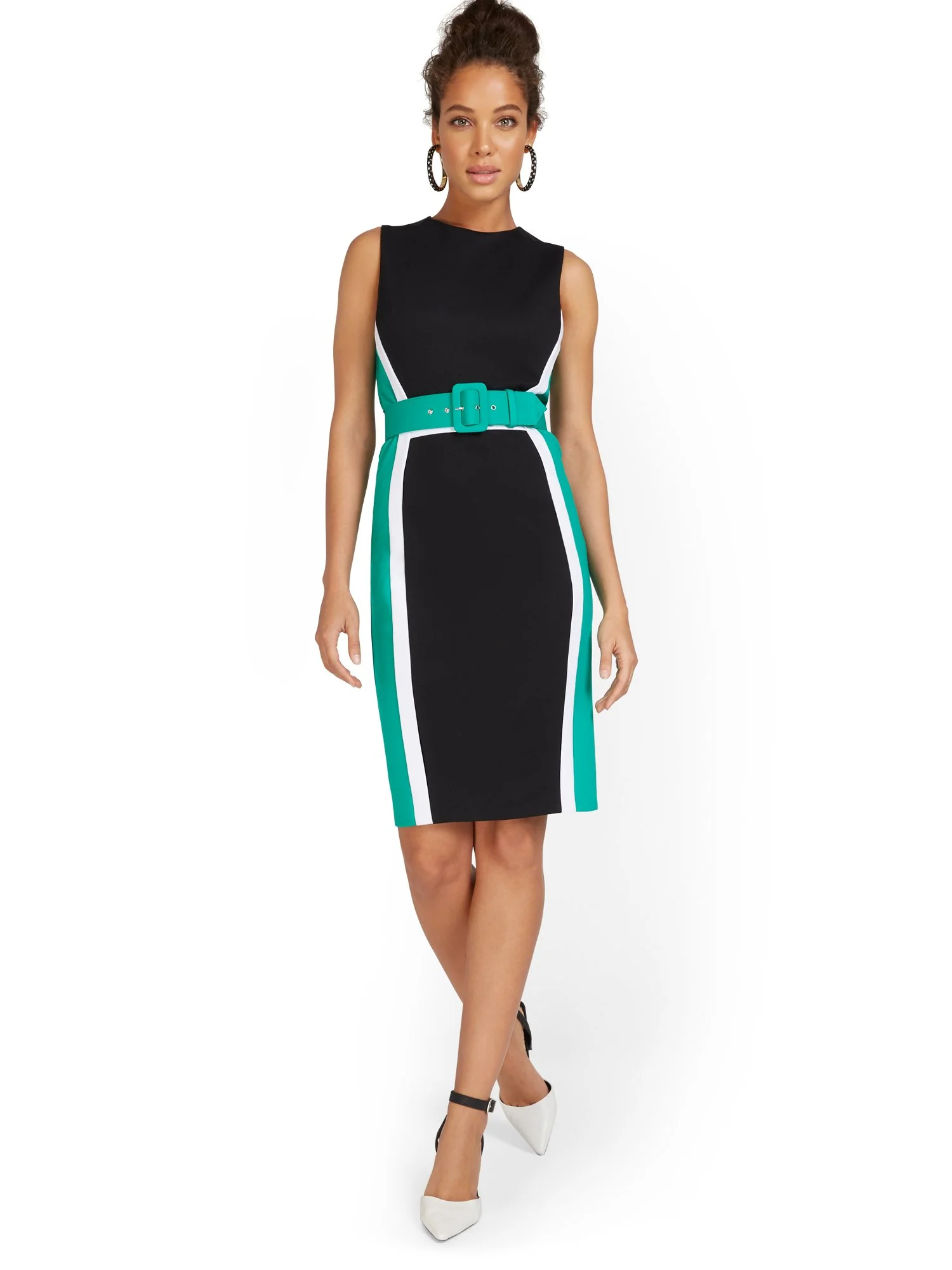 Colorblock Ponte Sheath Dress
