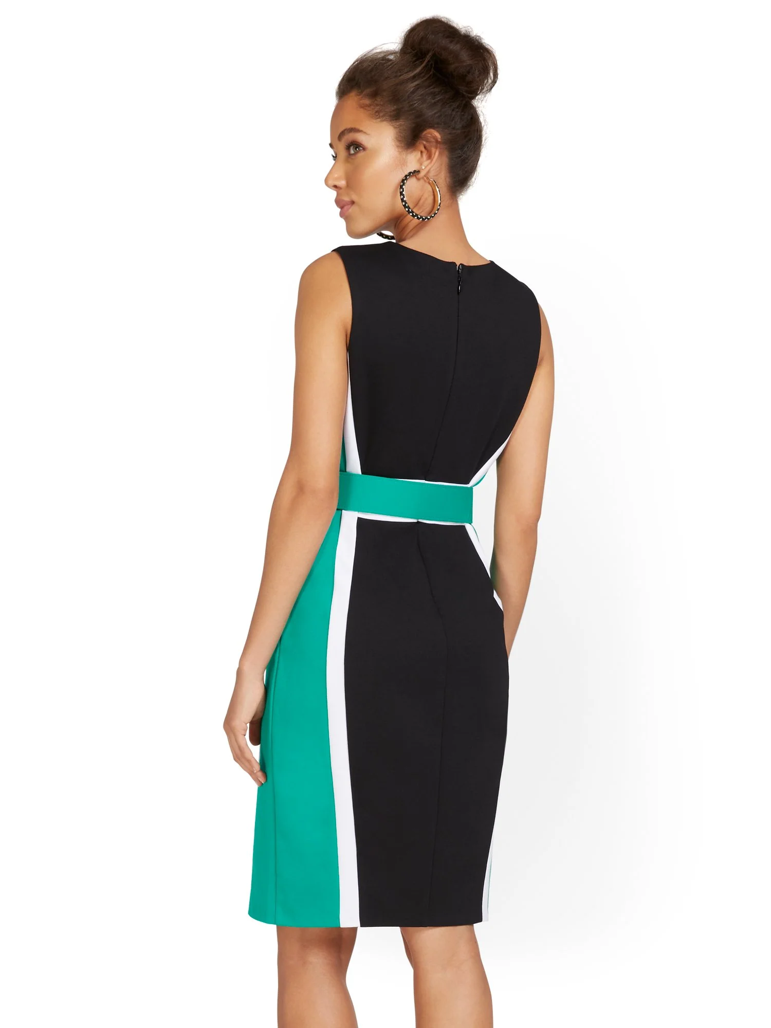Colorblock Ponte Sheath Dress - Image 3