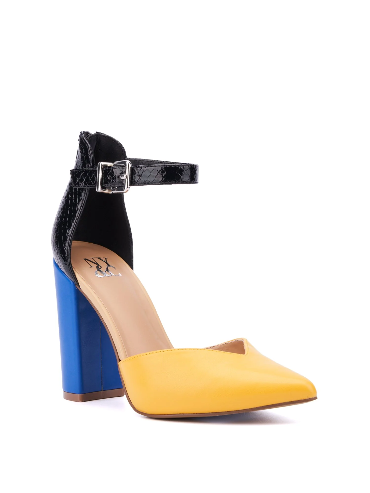 Colorblock Single-Band Block-Heel Pump - Image 7