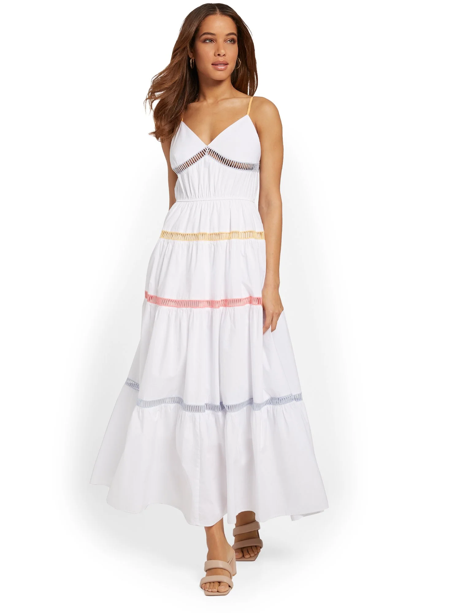 Endless Blu Colorblock-Stripe Tiered Maxi Dress - Brands We Love - Image 2