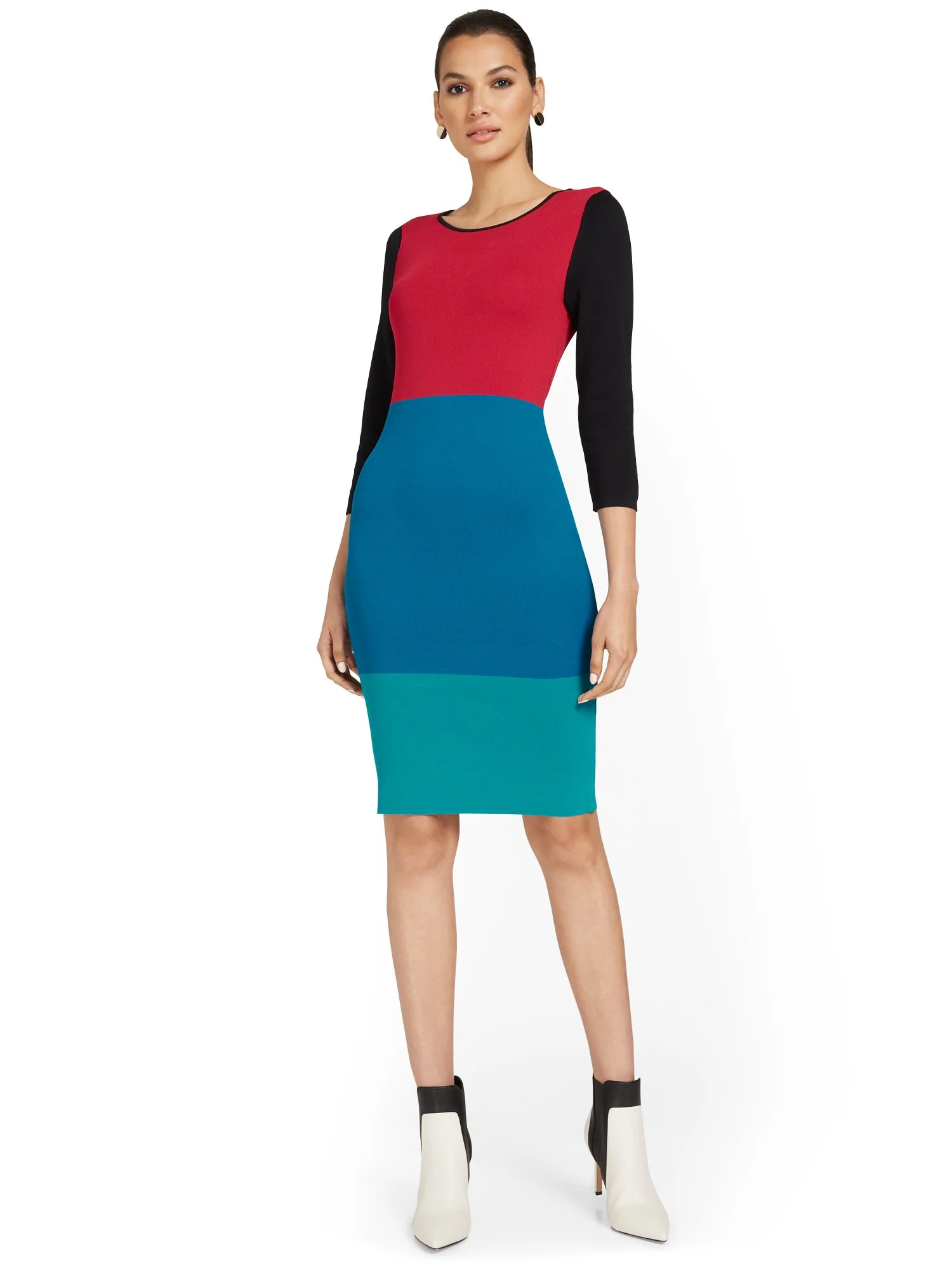 Colorblock Sweater Dress