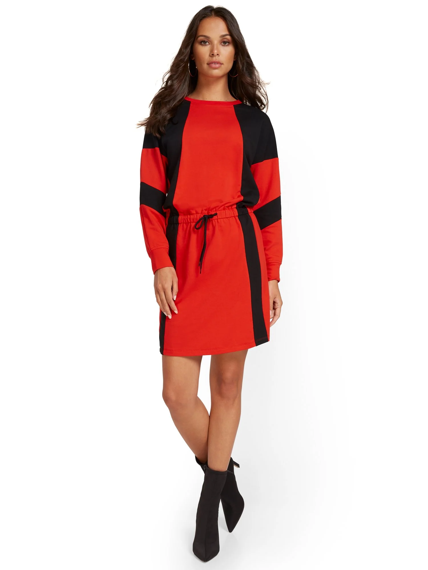 Colorblock Sweatshirt Dress - Image 2
