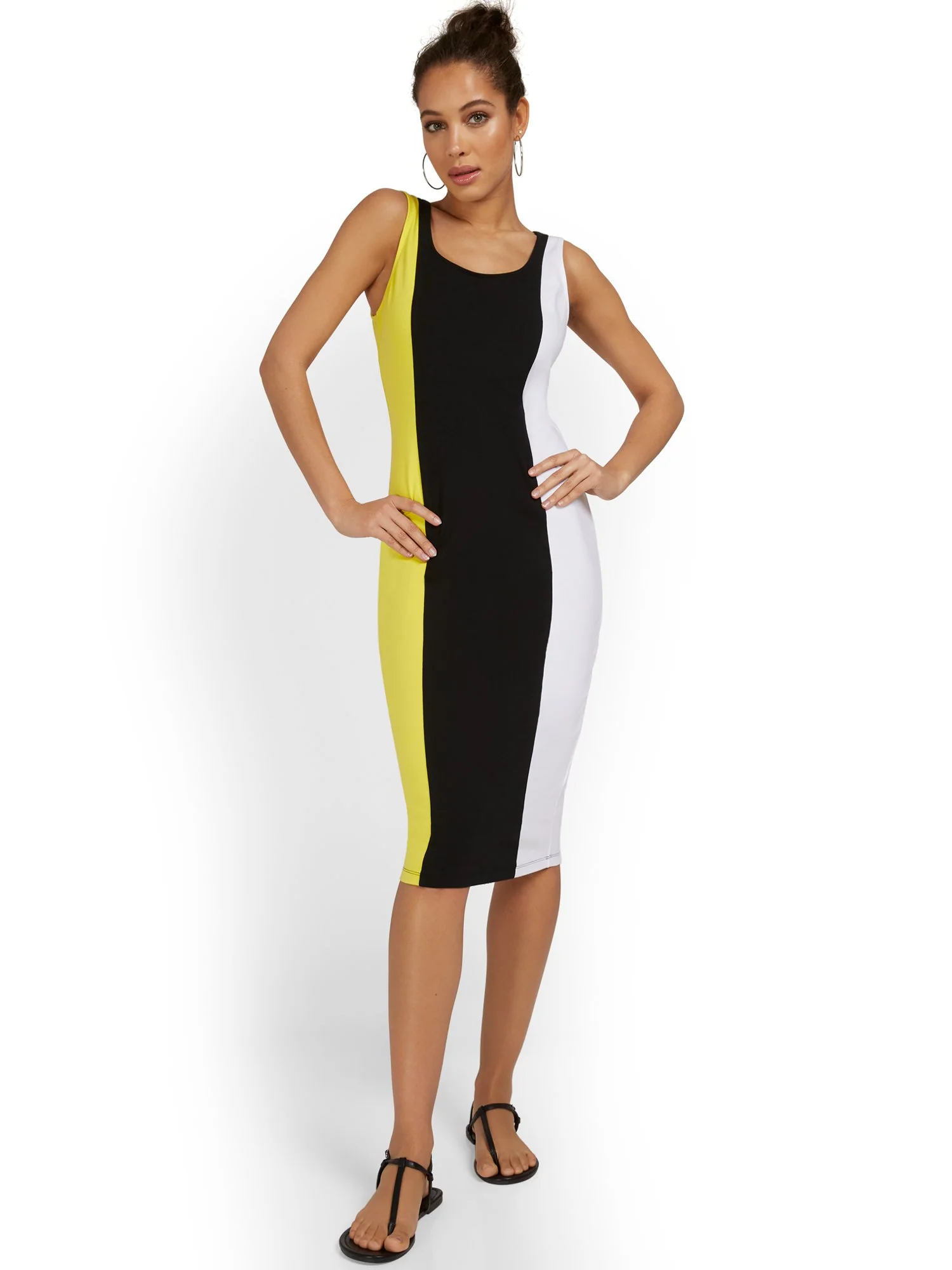 Colorblock Tank Midi Dress - Everyday Collection