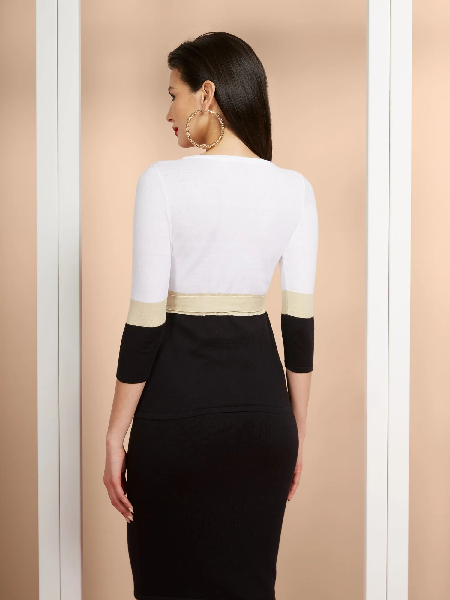 Colorblock Tie-Front Sweater - Image 3