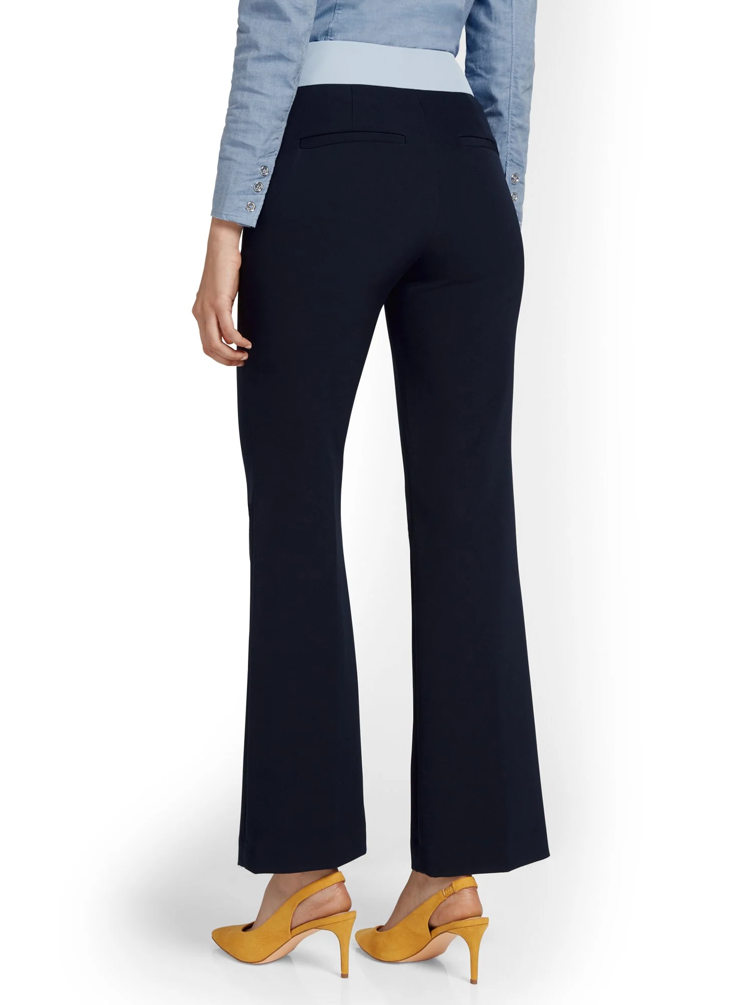 Colorblock-Waist Wide-Leg Pant - Image 3