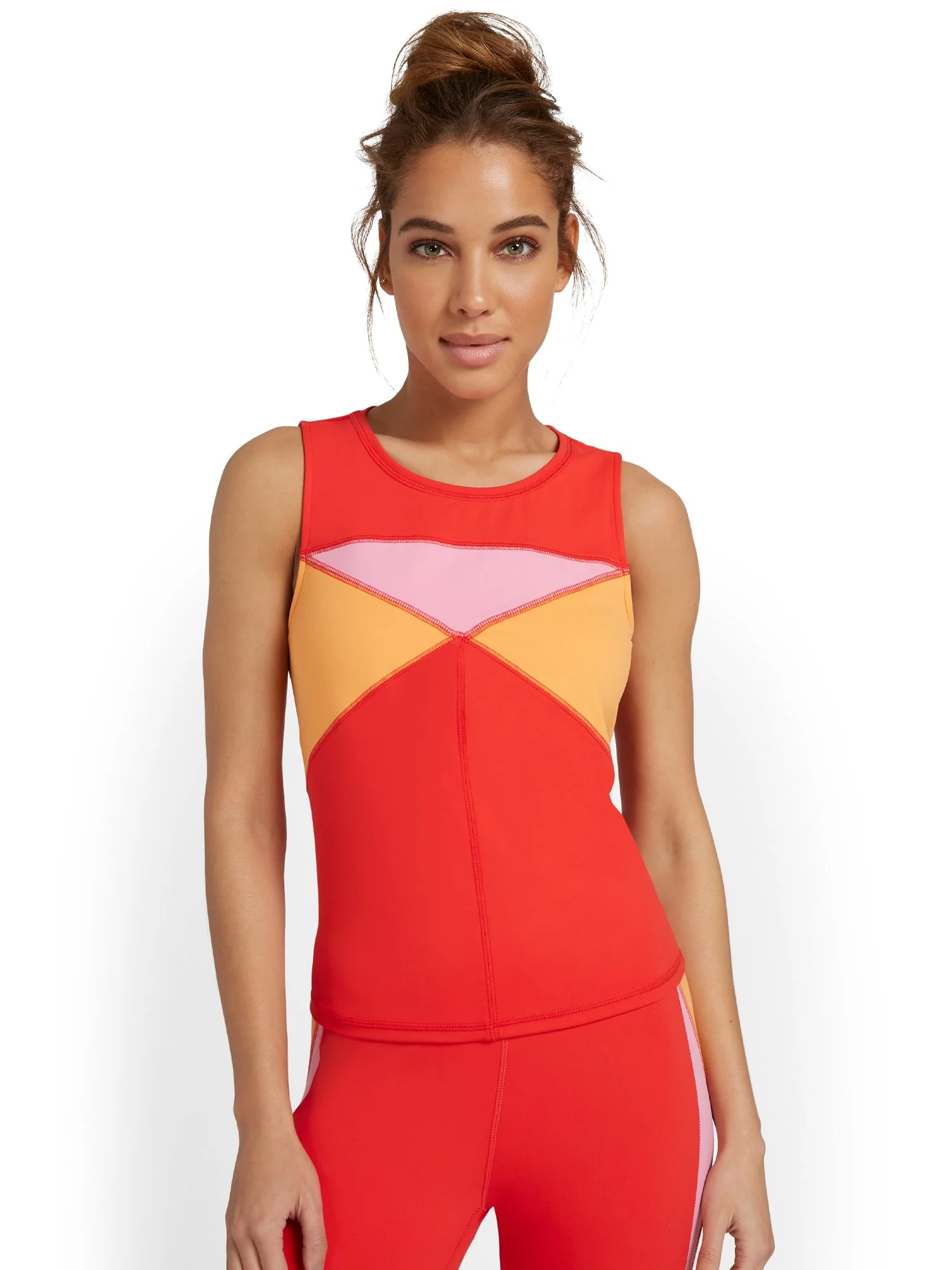 Colorblock Yoga Tank - City Contour