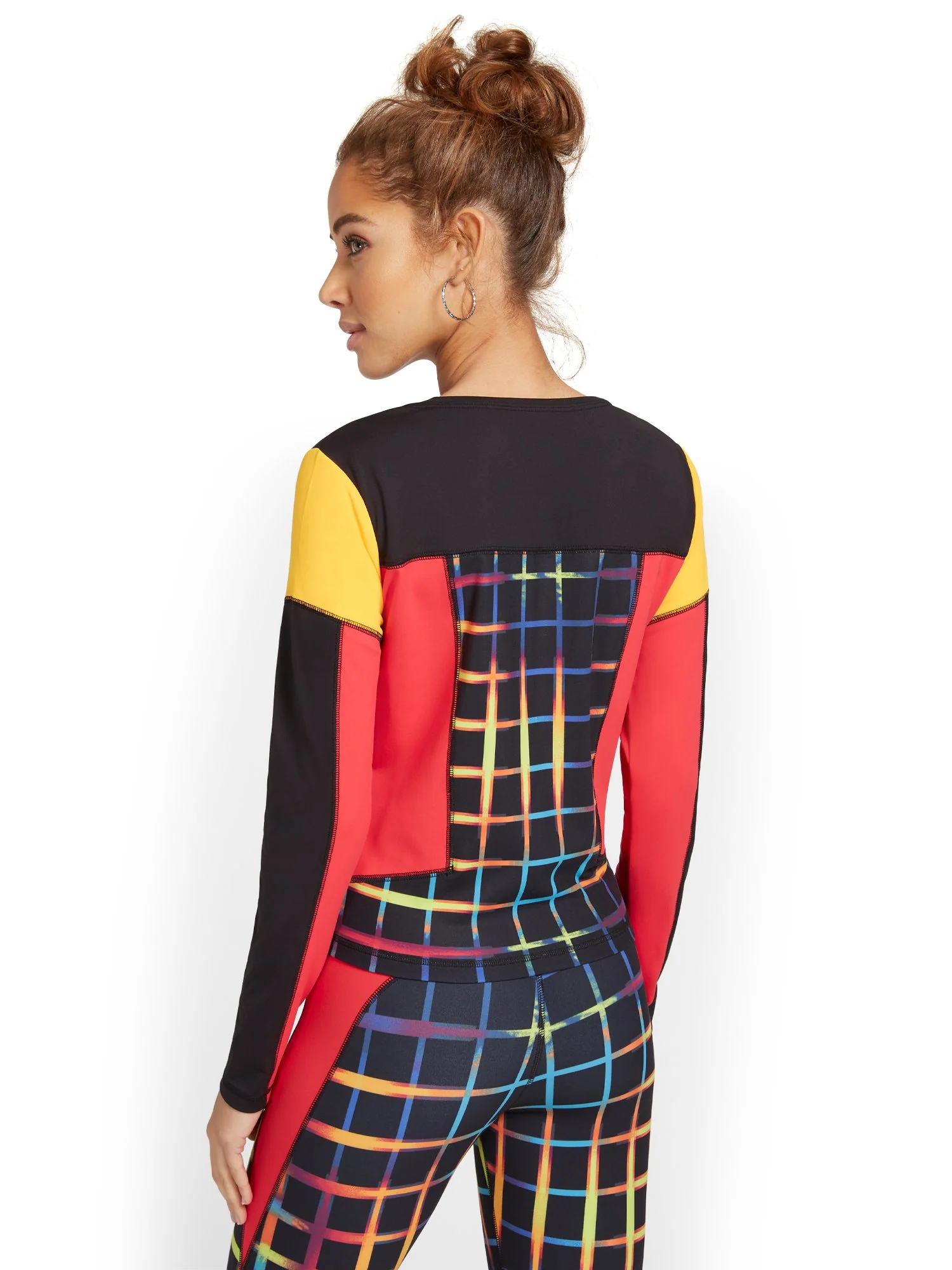 Colorblock Yoga Top - City Contour - Image 3