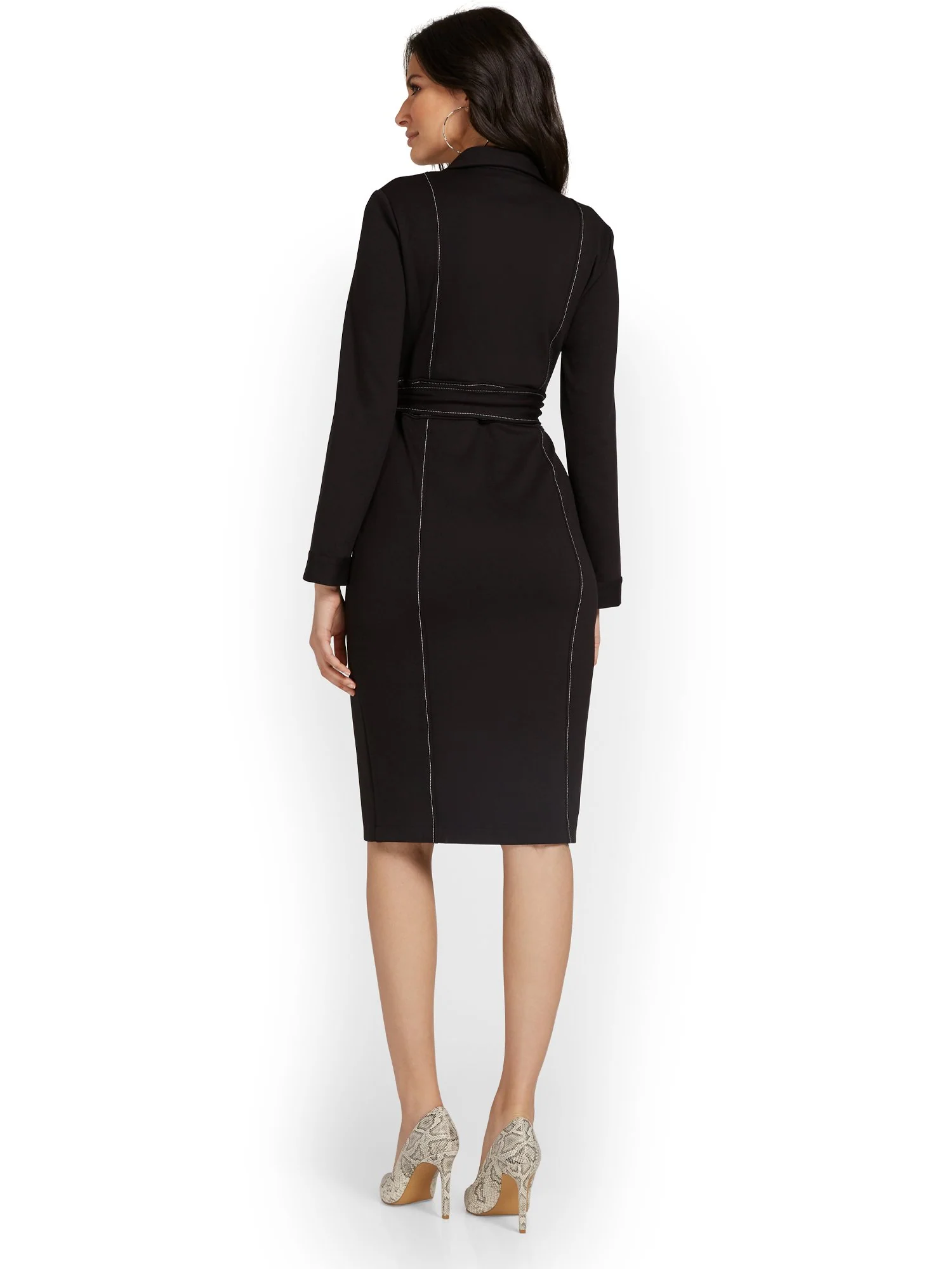 Contrast-Stitch Button-Down Dress - Superflex - Image 3
