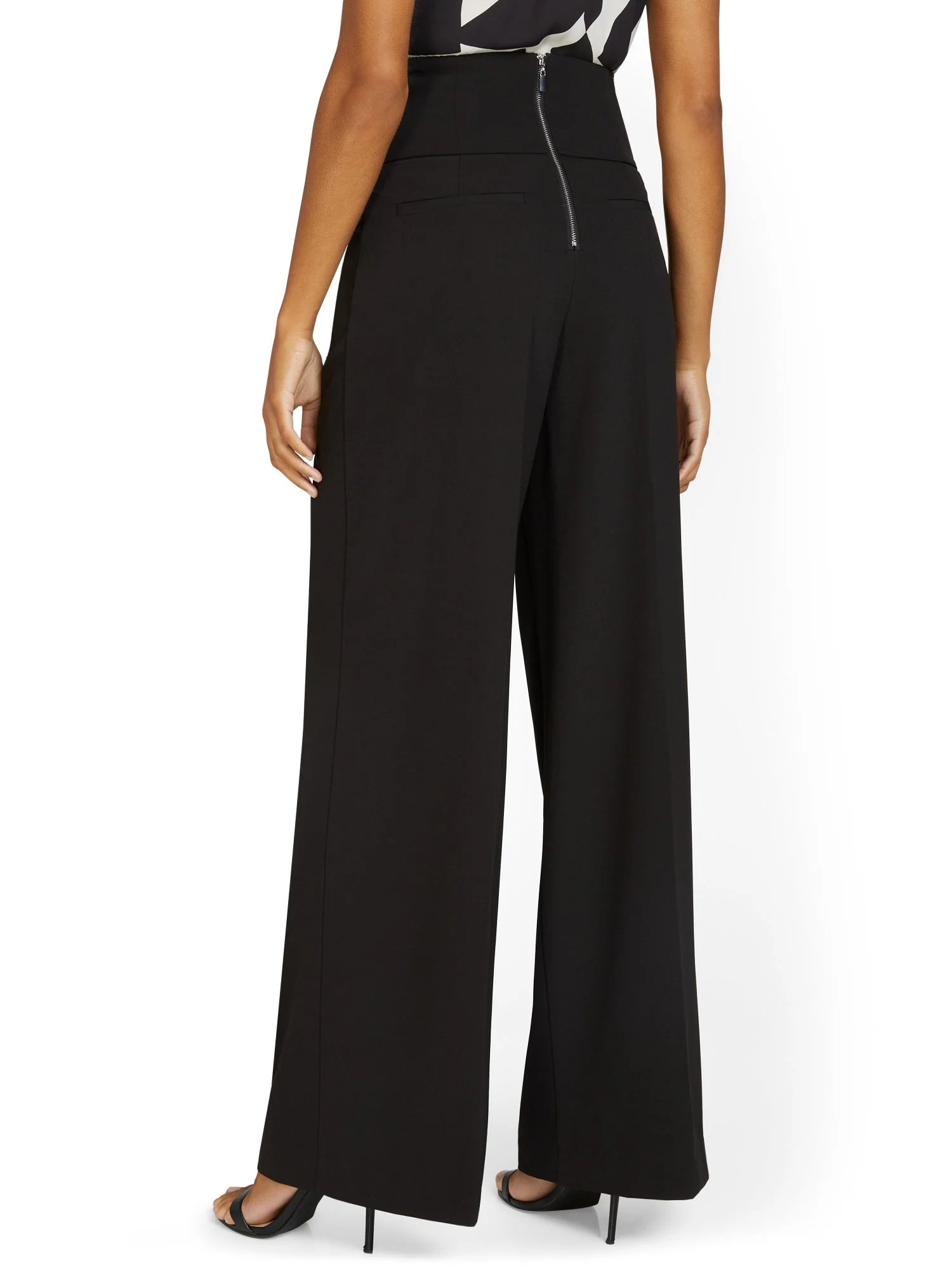 Corset-Waist Palazzo Pant - Image 3
