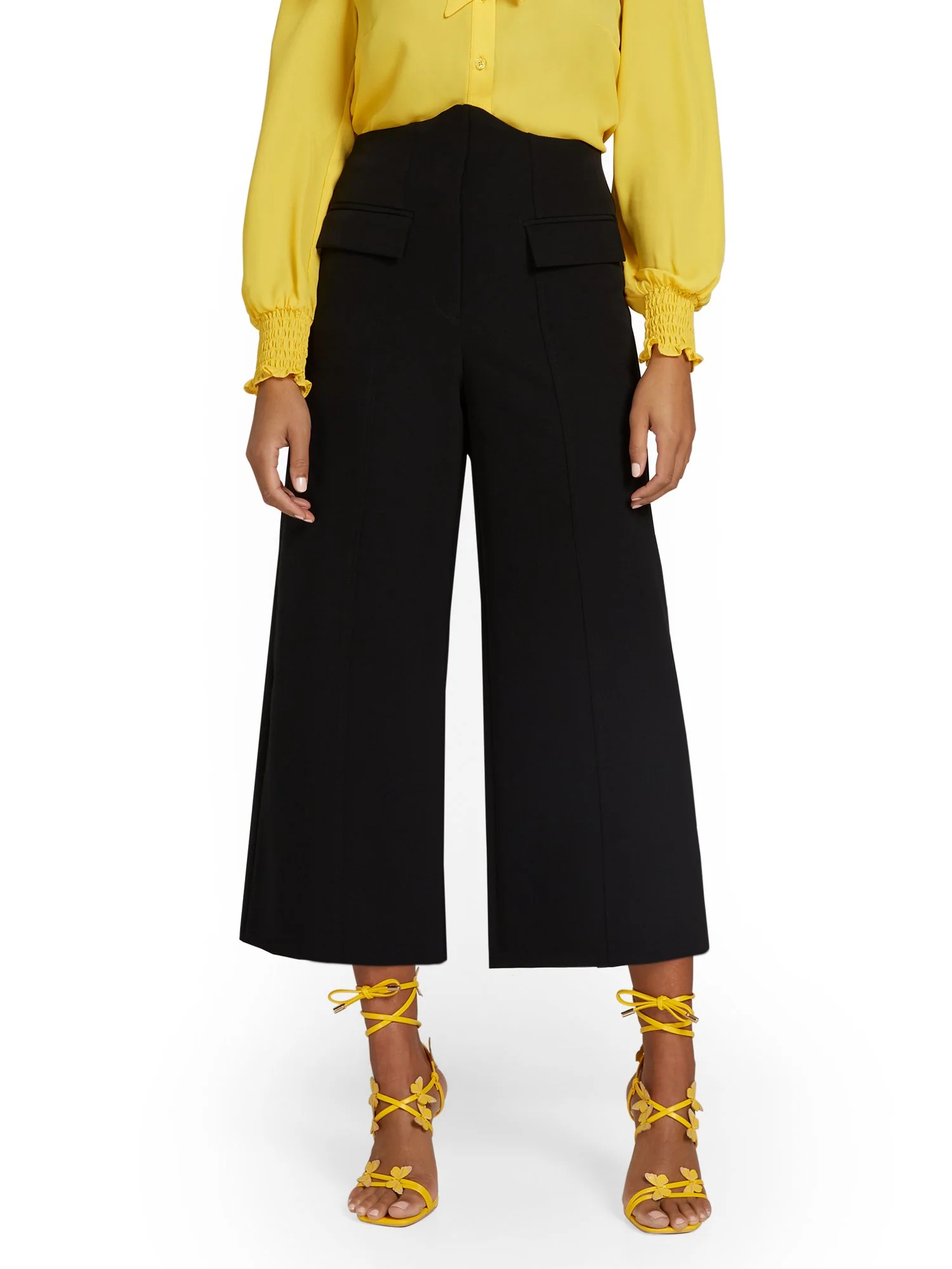 Corset-Waist Wide-Leg Capri Pant - Image 2